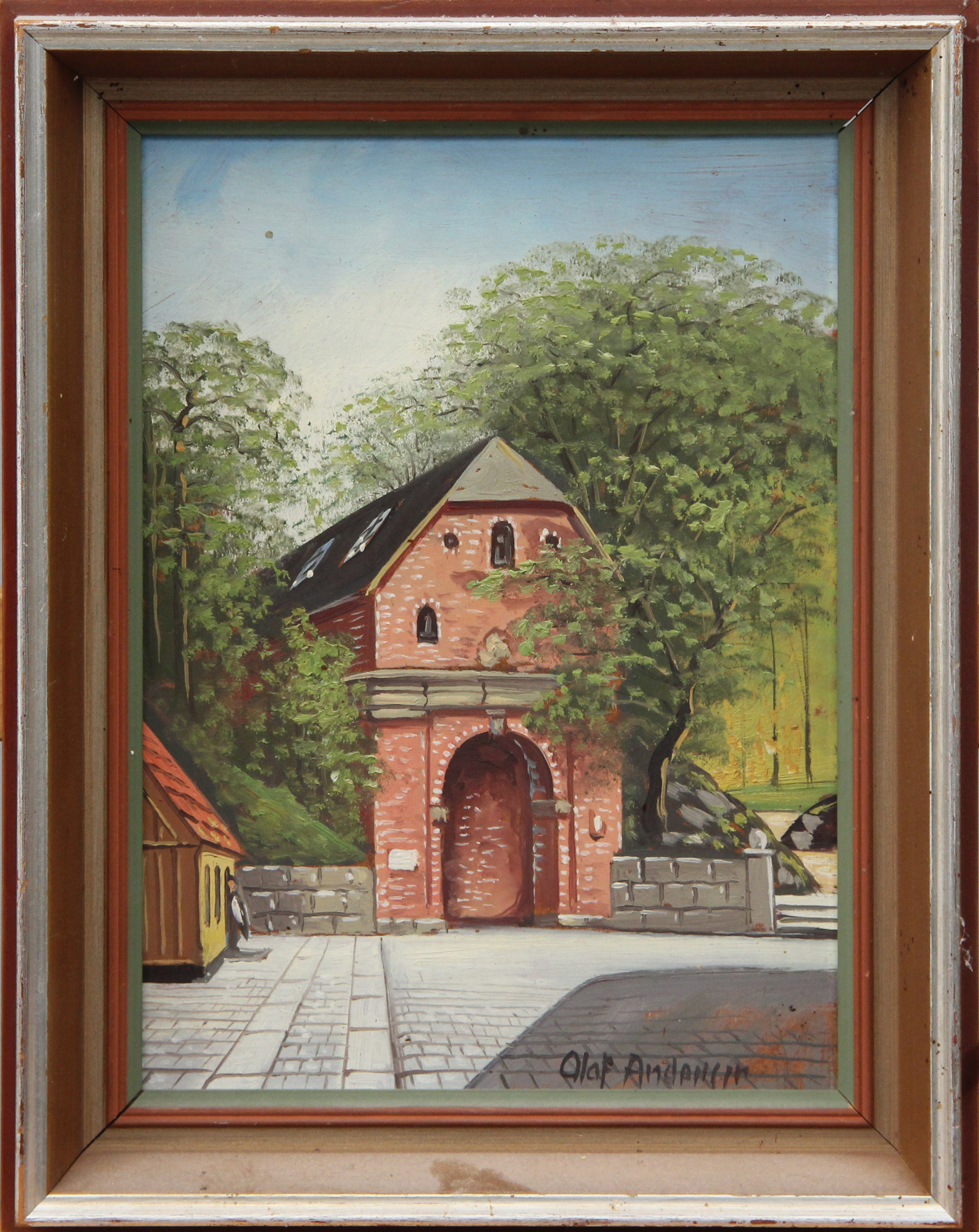 OIDENTIFIERAD KONSTNÄR. OLJA, på pannå, signerad Olof Anderson.