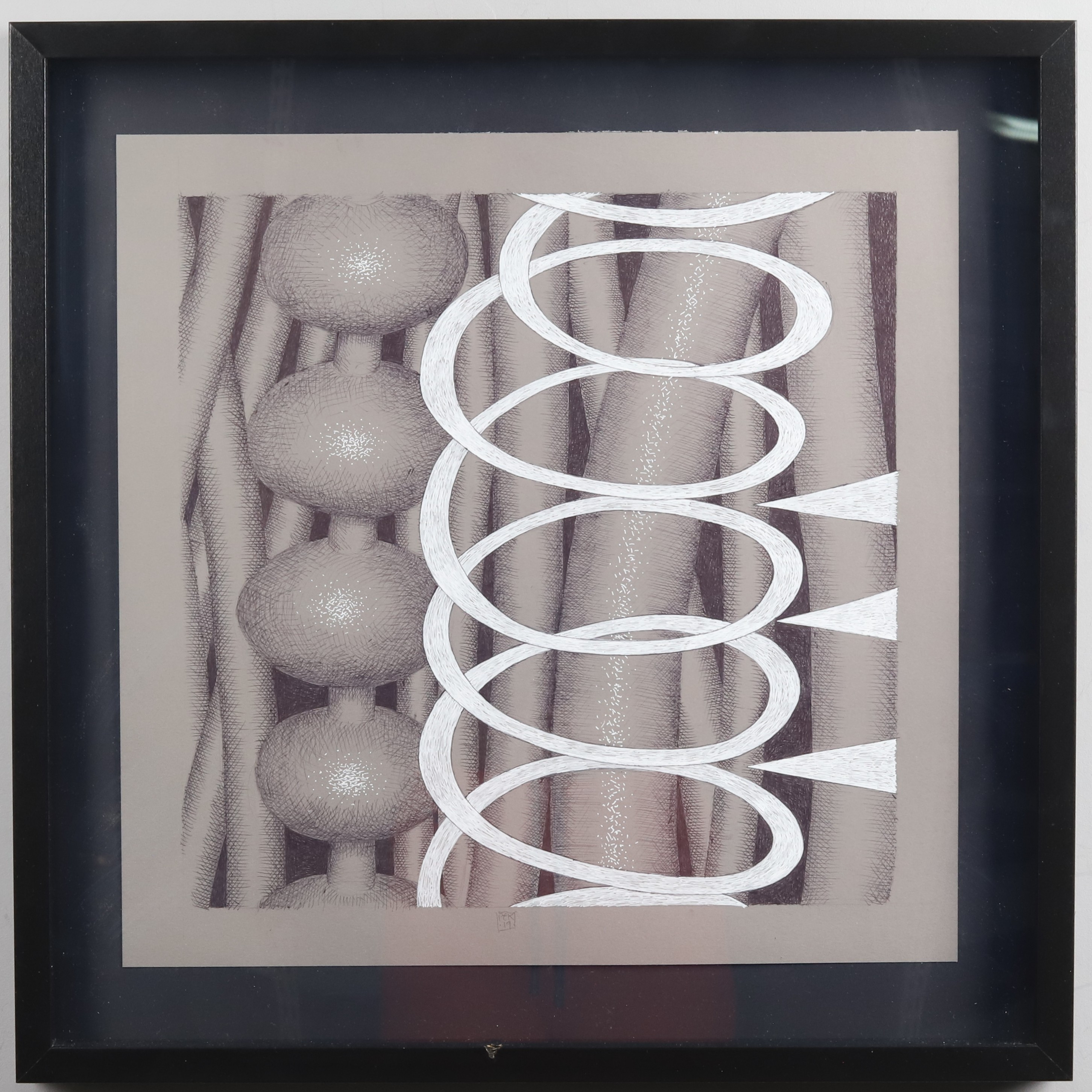 PETER EKSTRÖM. Blandteknik, samtida konst, "Takt & Ton III", signerad.