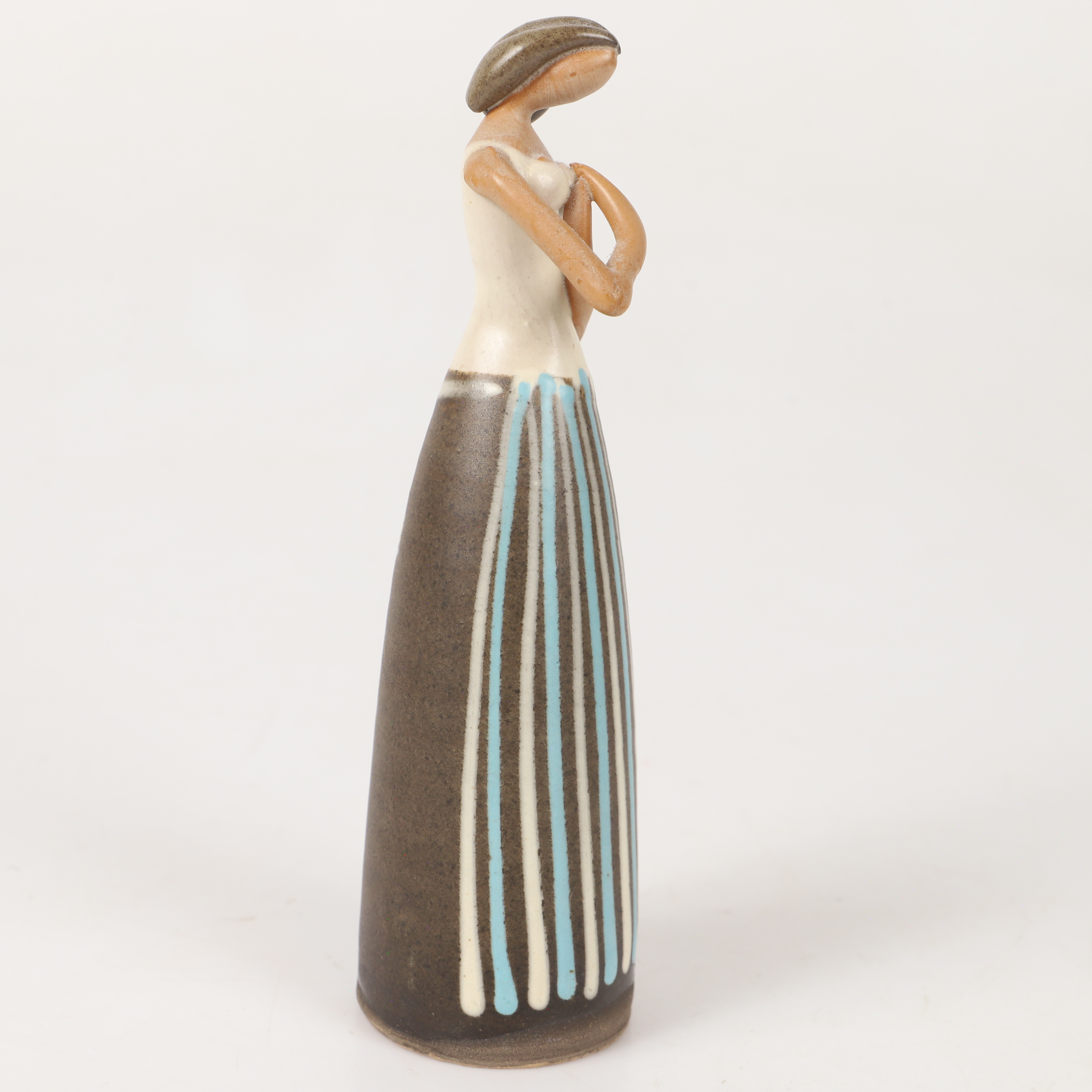 CAY CEDERGREN. Figurin, "Backafallsflickan", keramik, Hven, signerad.