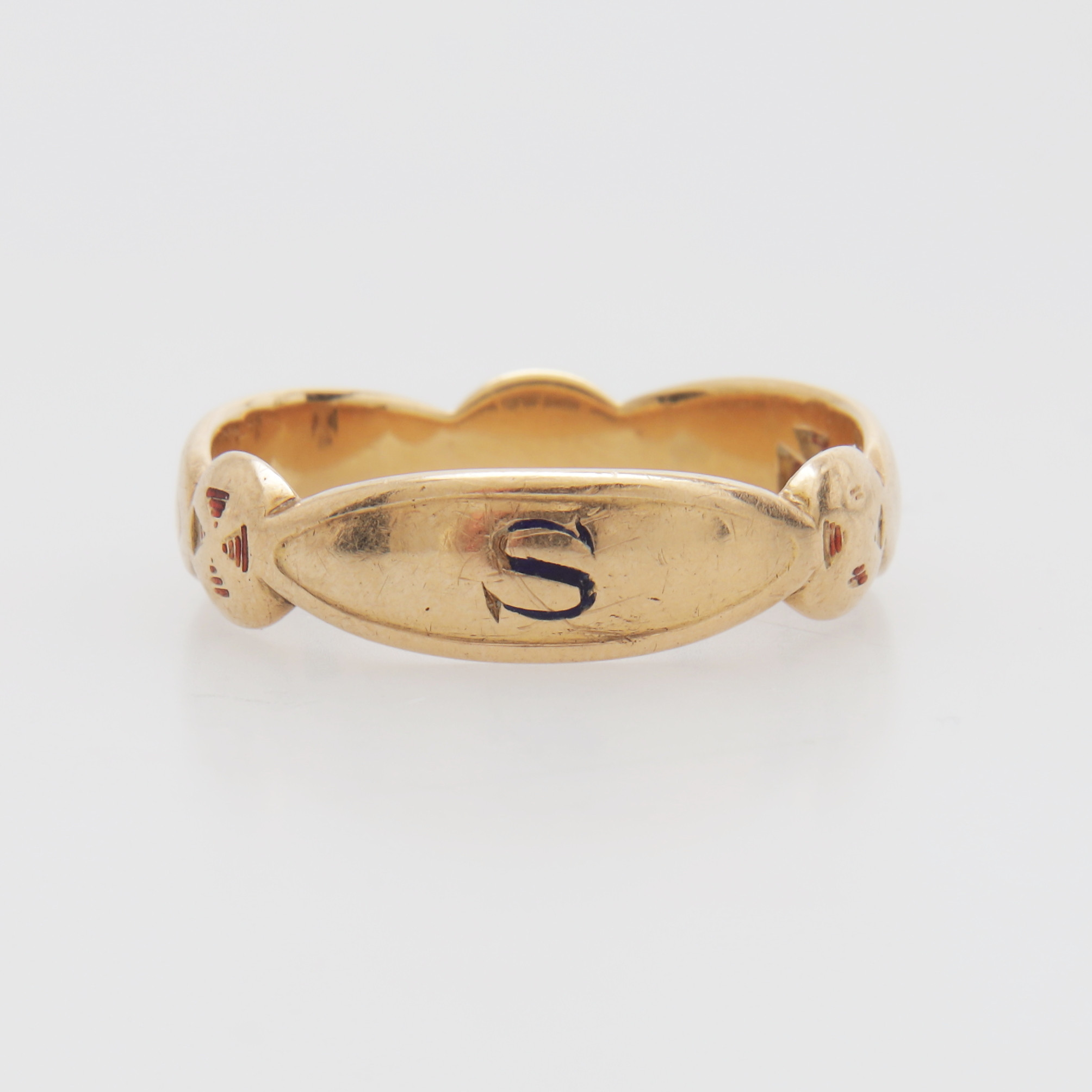 RING, guld 18K, CG Hallbergs Guldsmeds AB, 1956, vikt 6,94 gram.