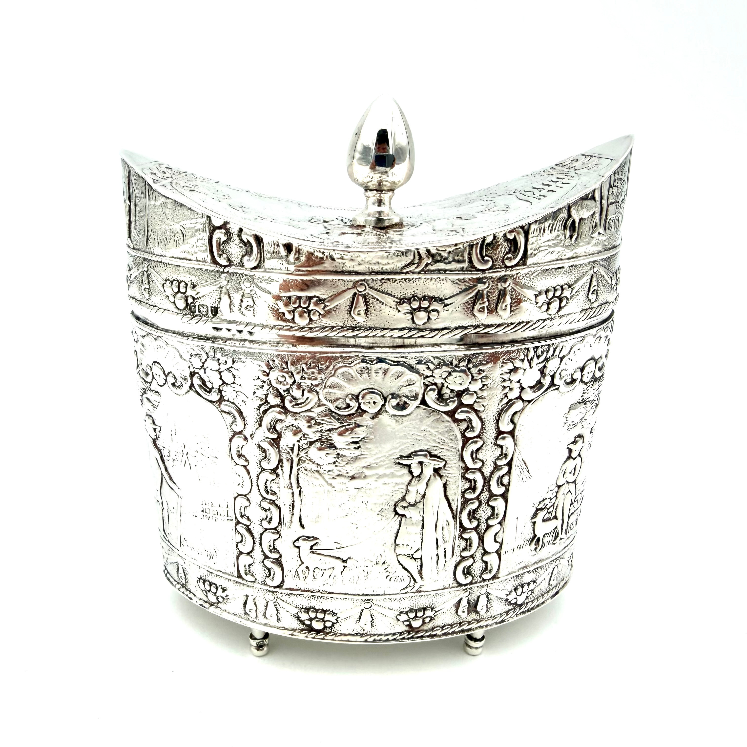 TEDOSA, silver/930, 1800-talets slut, stämplad för Herbert Hooijkaas, Schoonhoven, Nederländerna, samt med engelska importstämplar.