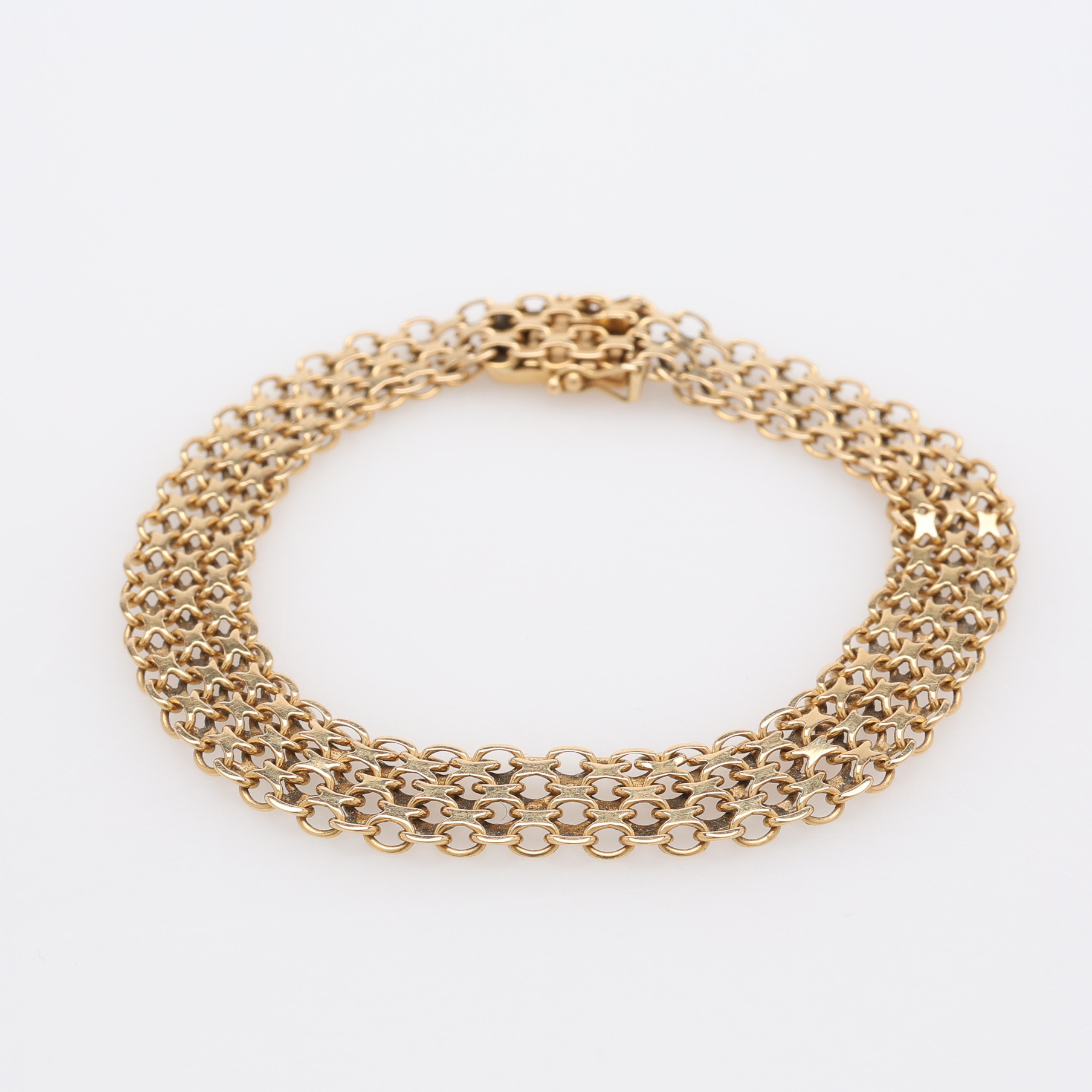 ARMBAND, X-LÄNK, 18K GULD, VIKT 12 GRAM.