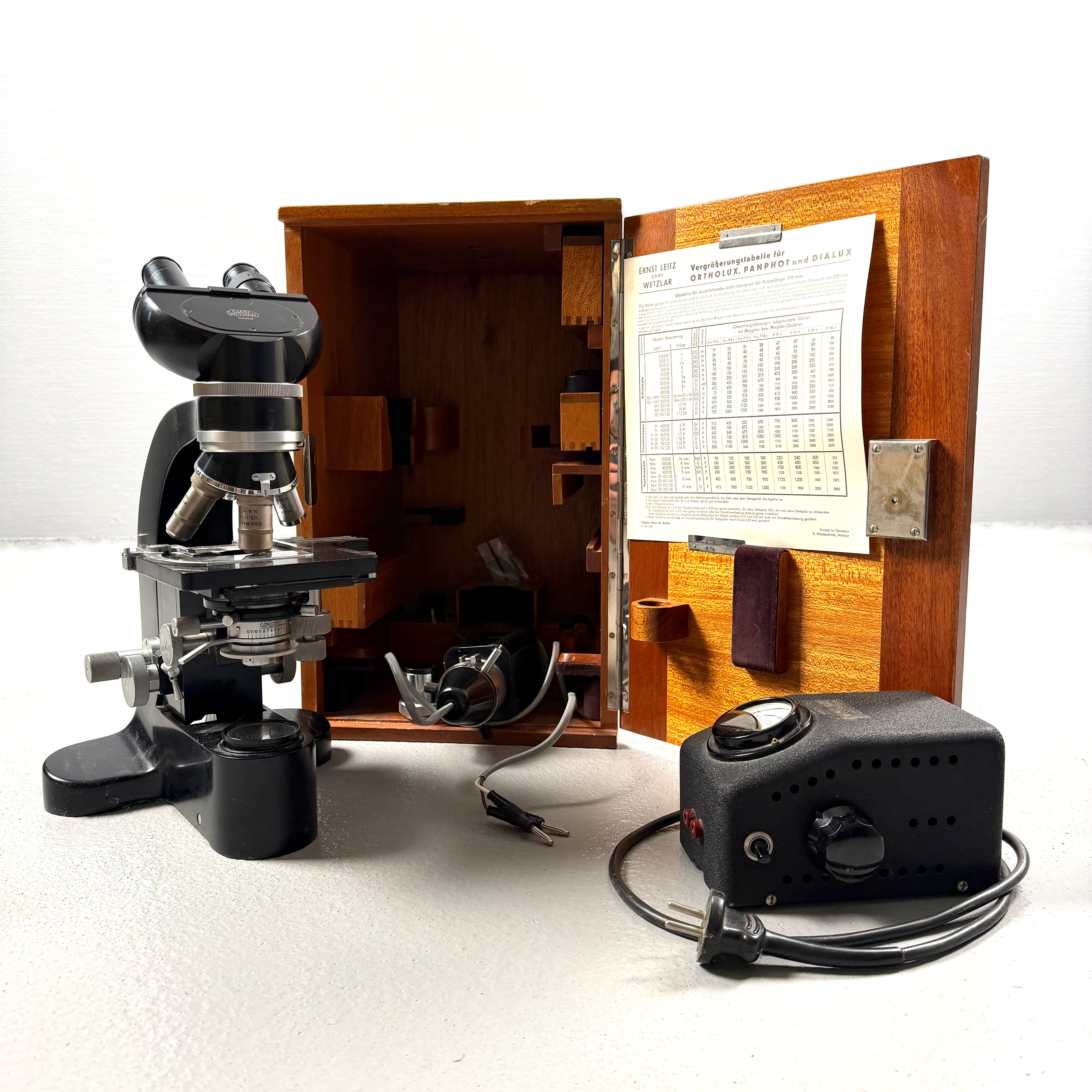 MIKROSKOP, Ernst Leitz Wetzlar, Laborlux II Microskope 1955.