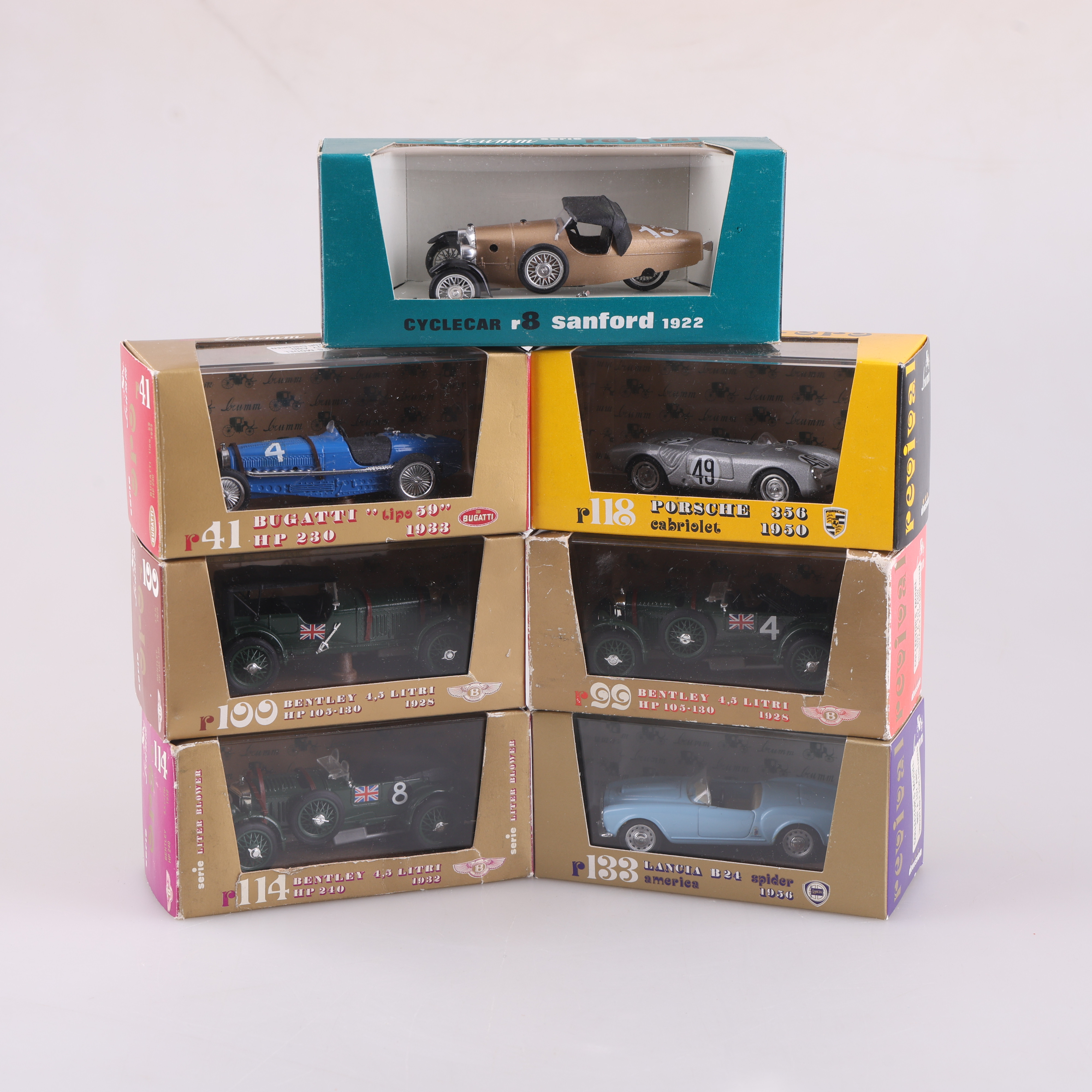 LEKSAKSBILAR i förpackning, 7 delar, Brumm, Italien.