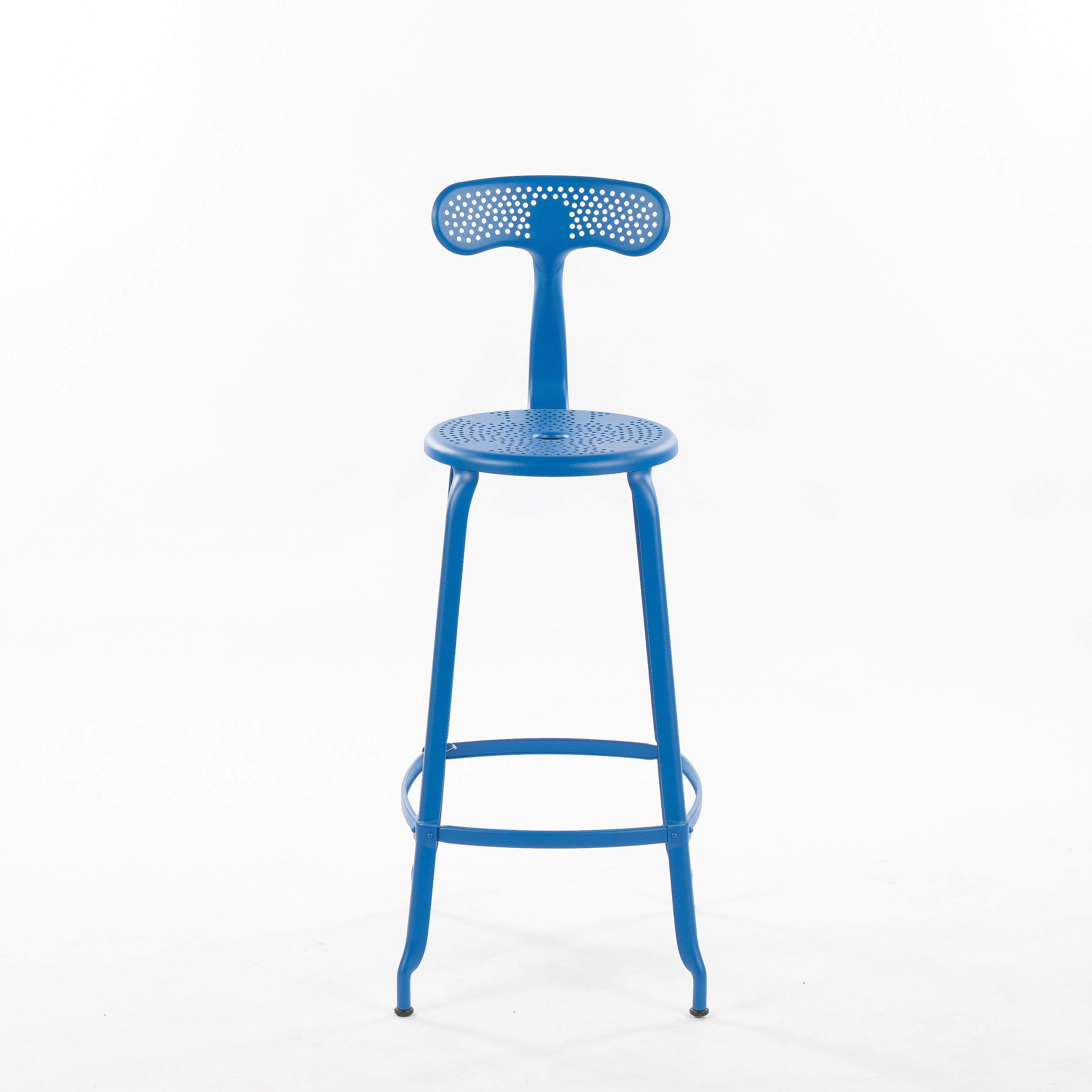 CHAISES NICOLLES, Frankrike. Stol i blå mattlackerat stål, samtida.