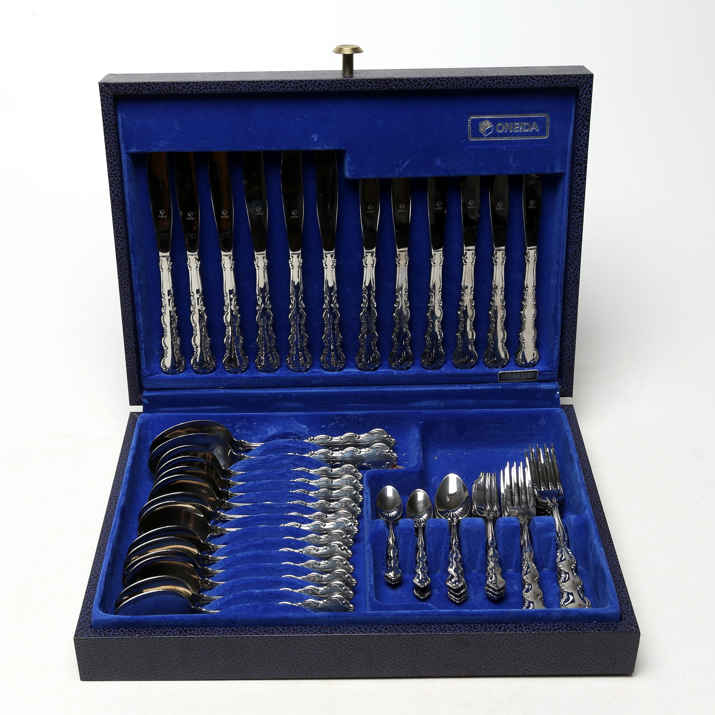 BESTICKLÅDA, 56 delar, rostfritt, i schatull.