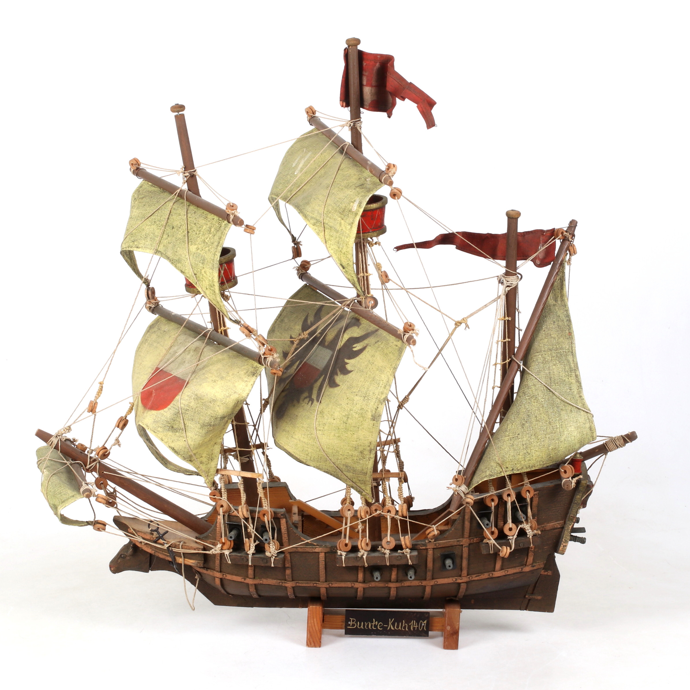 MODELLSKEPP, trä, Bunte-Kuh 1401. 1900-tal.