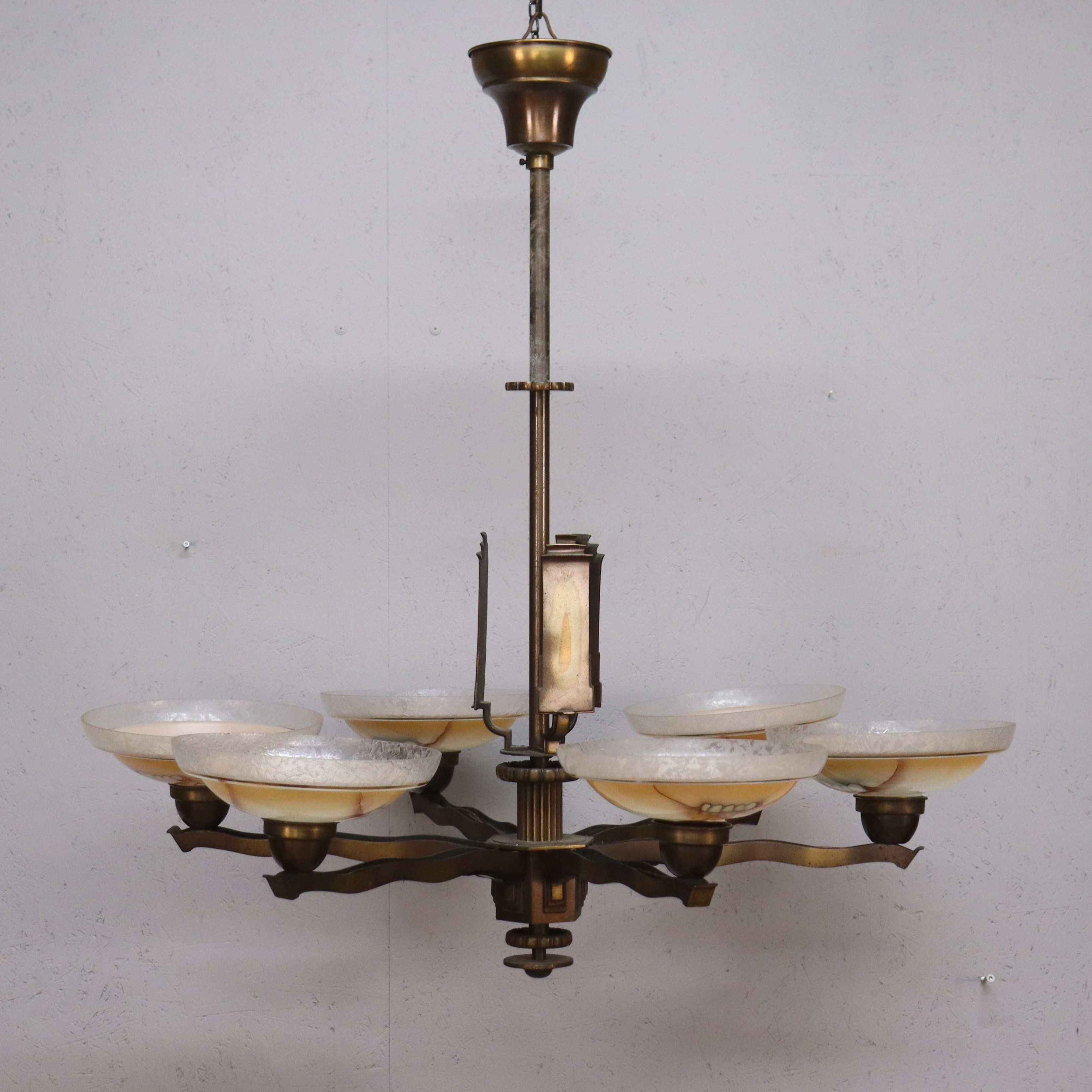 TAKLAMPA, Einar Bäckströms metallvarufabrik, Art Decó. tidigt 1930-tal.