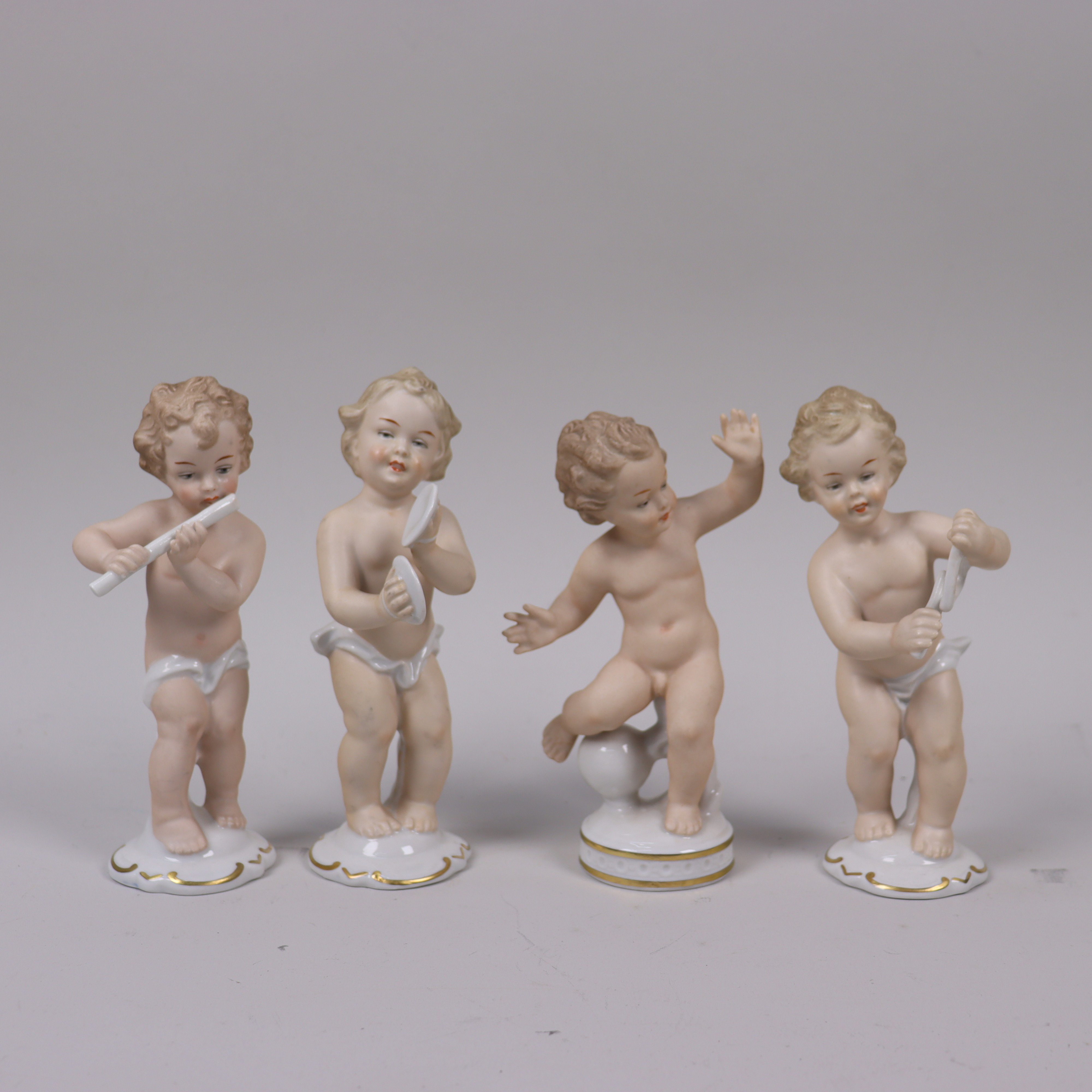 FIGURINER, Wallendorf, Tyskland, musicerande barn, 4 st.