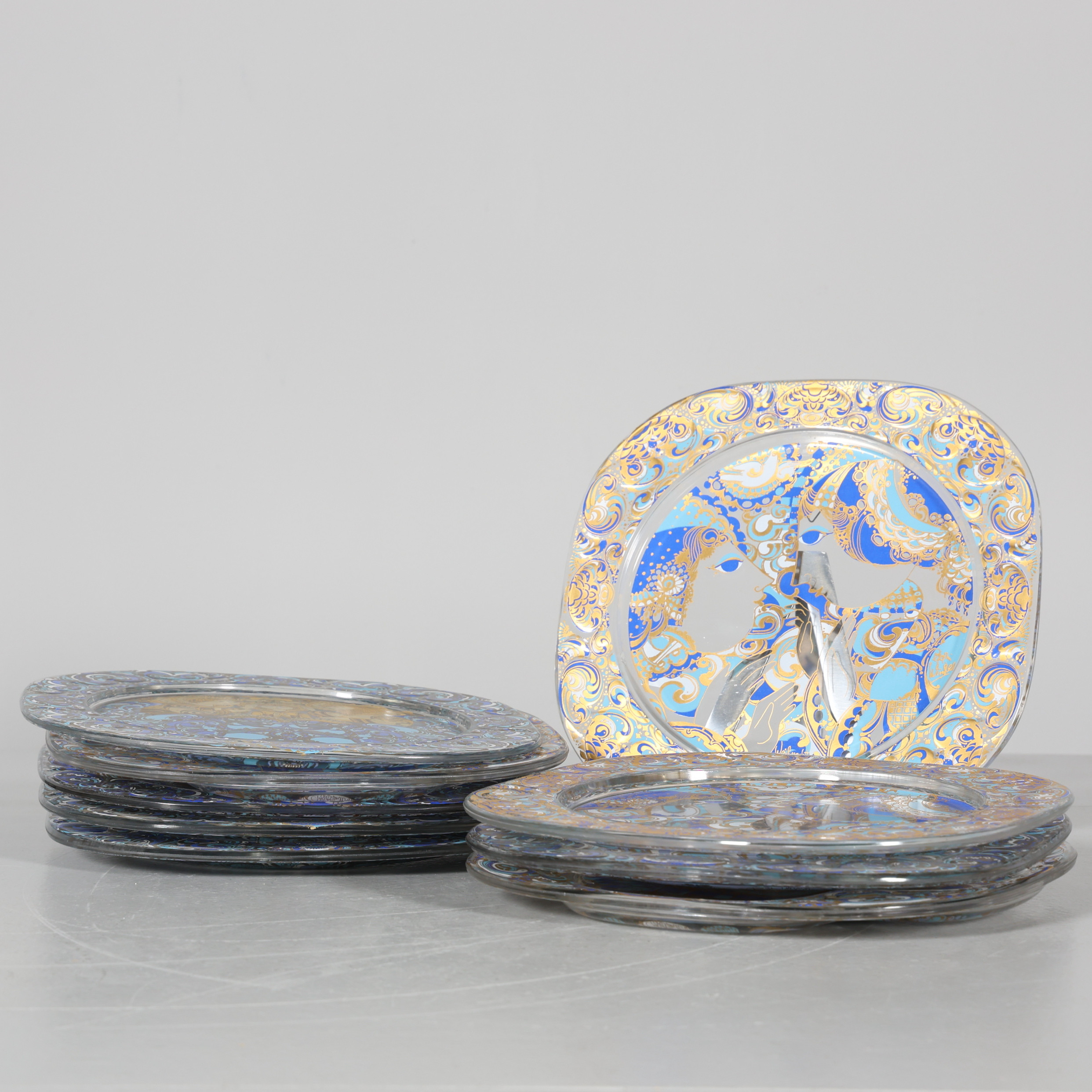 BJÖRN WIINBLAD. JULTALLRIKAR, 9 st, 1977-1981, Rosenthal, Tyskland.