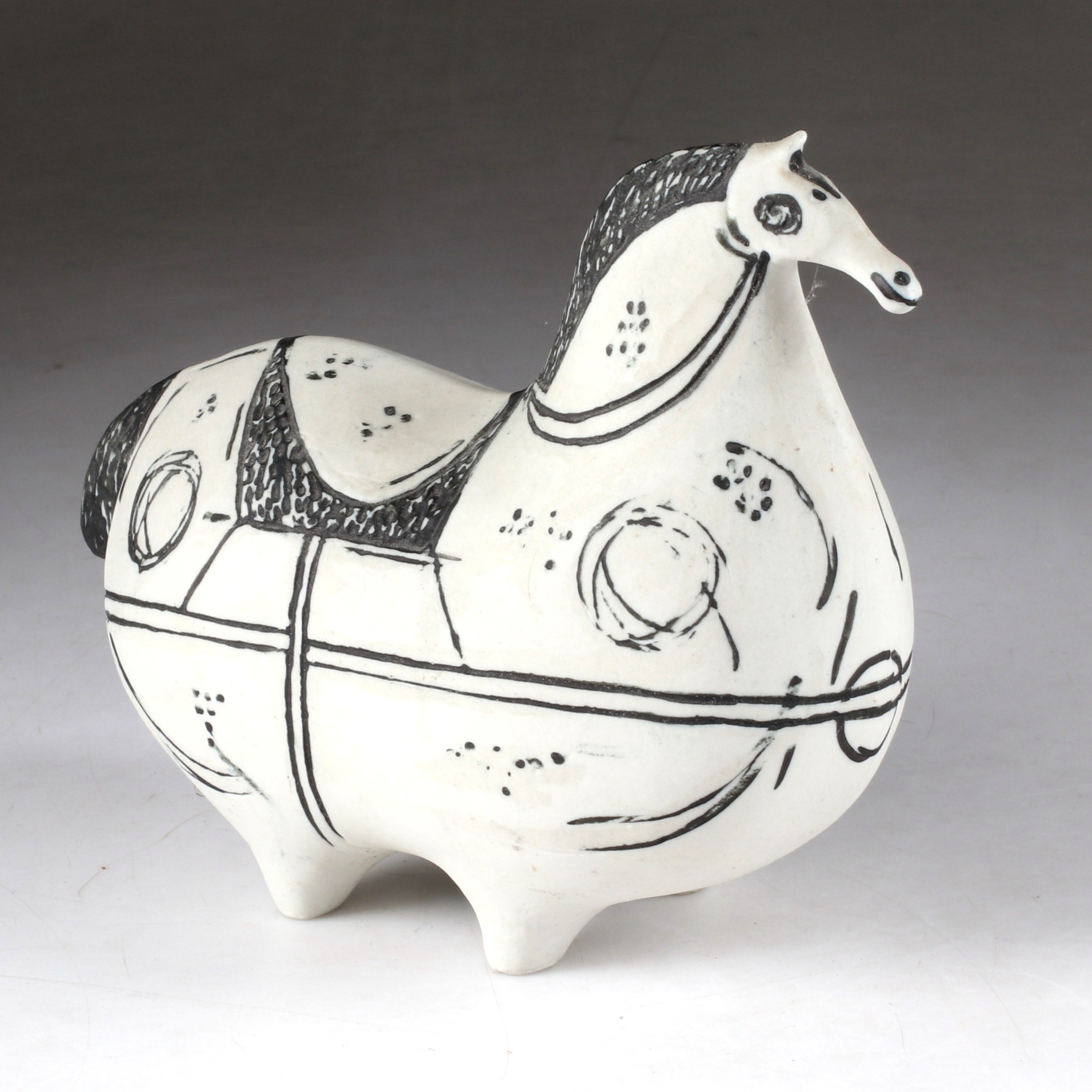 STIG LINDBERG. Figurin "Springare, Stengods, Gustavsberg.