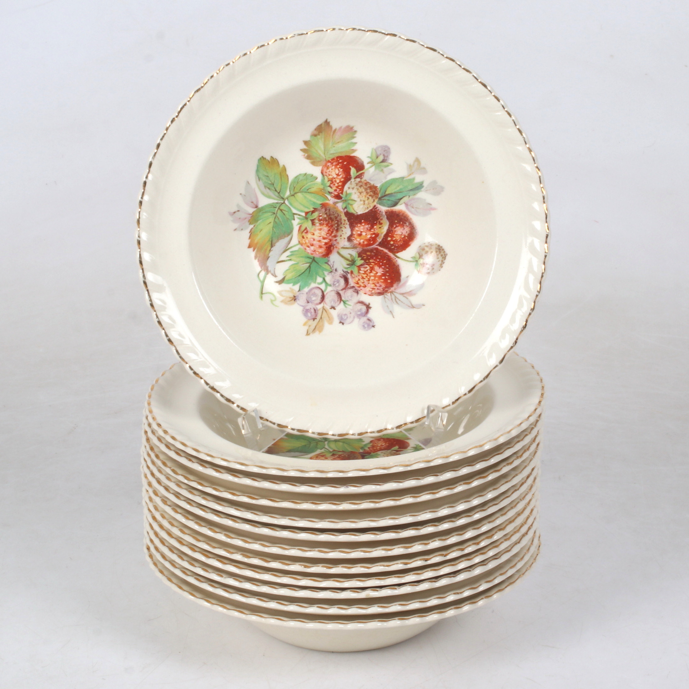 DESSERTSKÅLAR, 12 st, porslin, Johnson Bros, England, 1900-tal.