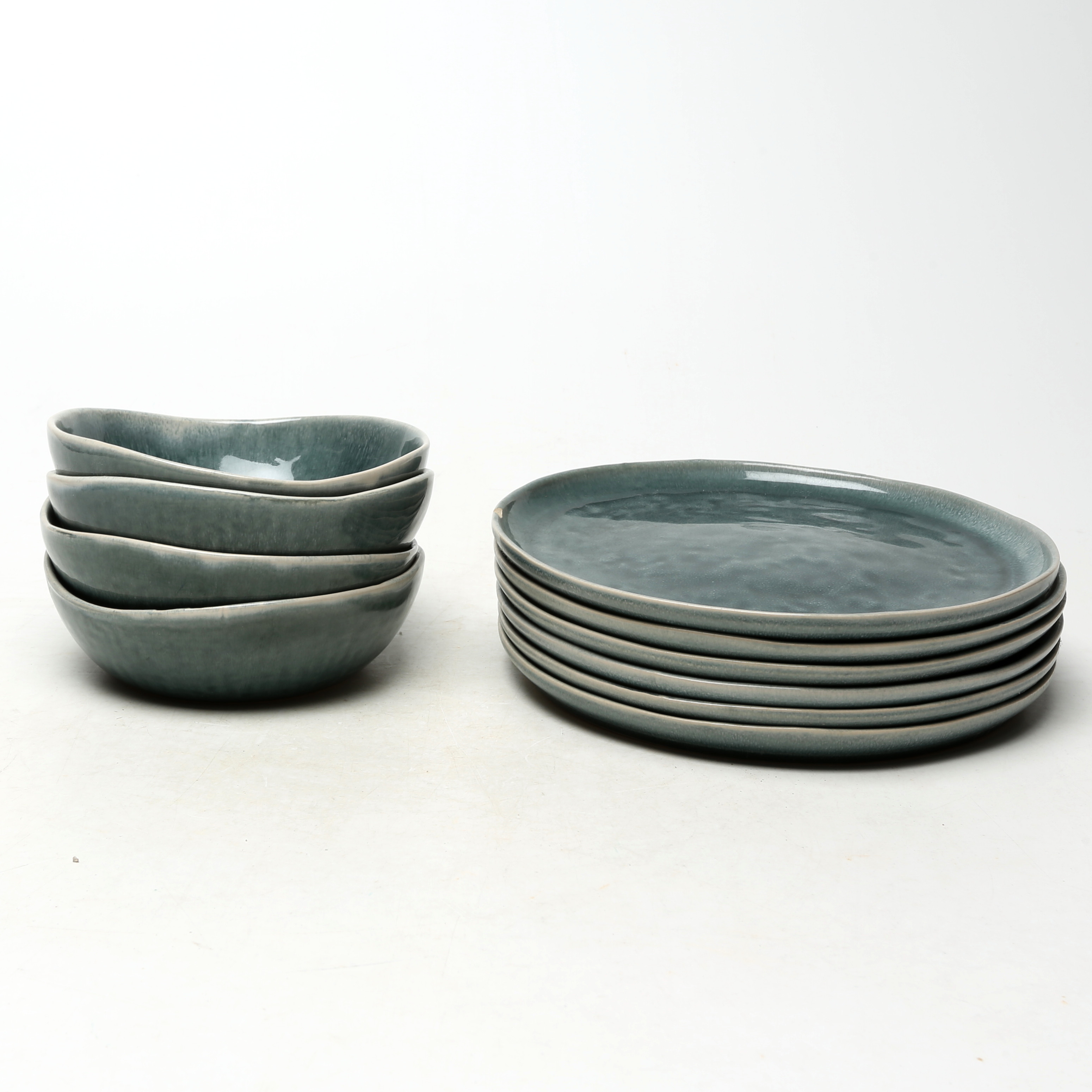 SERVISDELAR, totalt 10 st, keramik, Form.