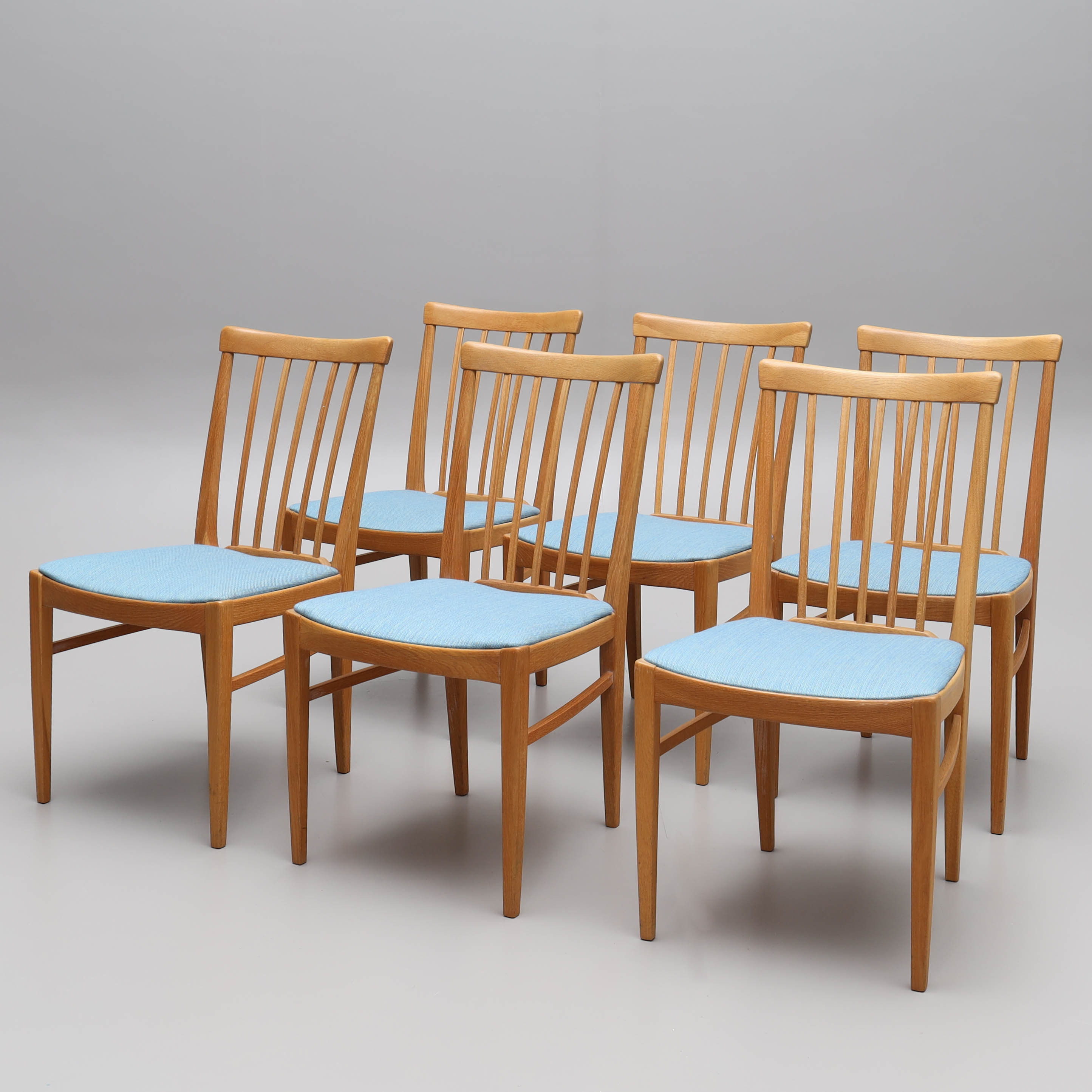 CARL MALMSTEN. Stolar, 6 st, ek, "Herrgården", Bodafors.