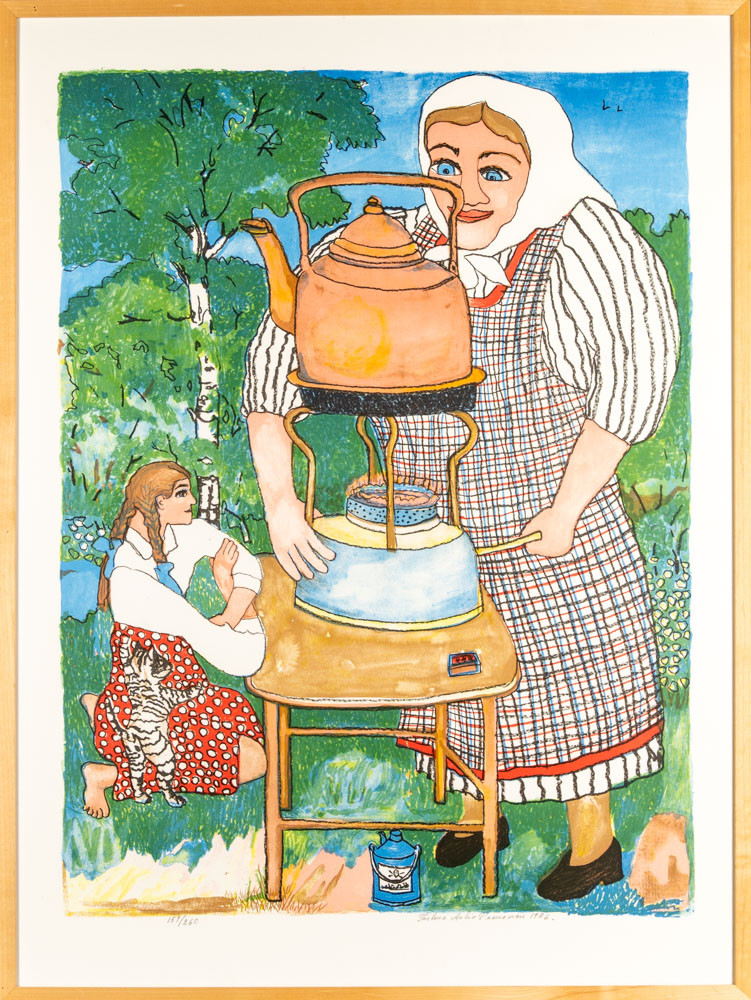 THELMA AULIO PAANANEN. Färglitografi.
