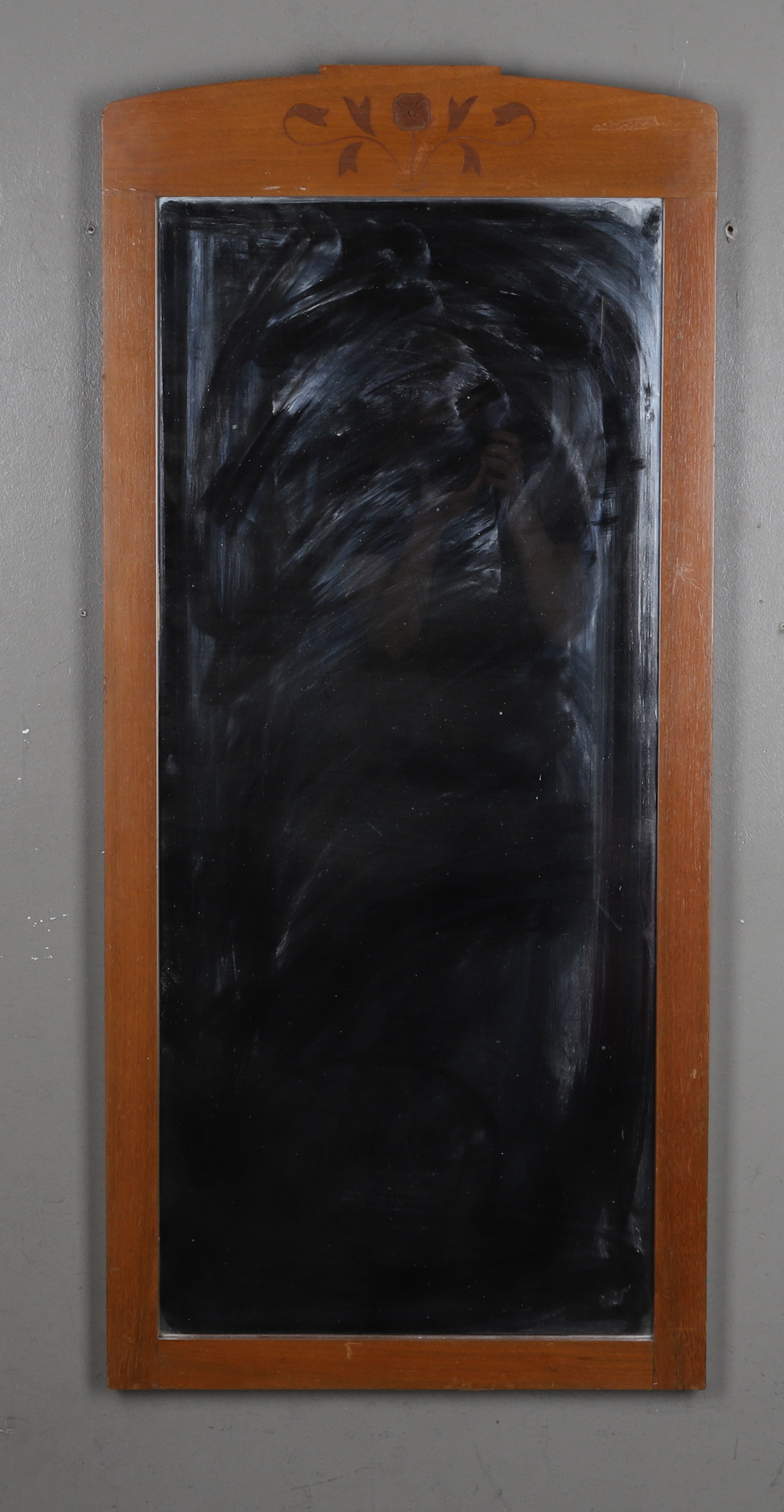 SPEGEL med träram, Jugend, facetterat glas, 1900-talets första hälft.