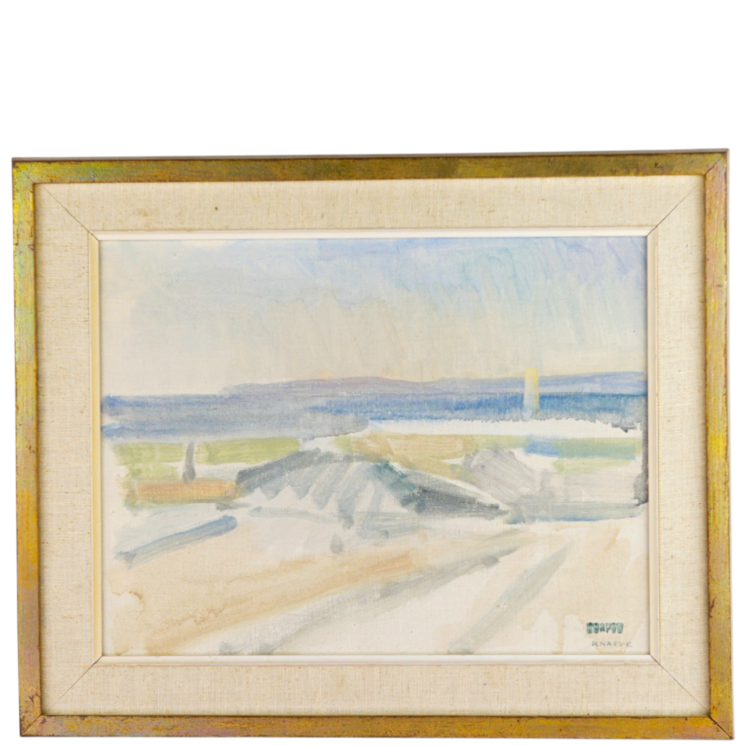 NILS-FOLKE KNAFVE. Olja på pannå, "Gilleleje", signerad.