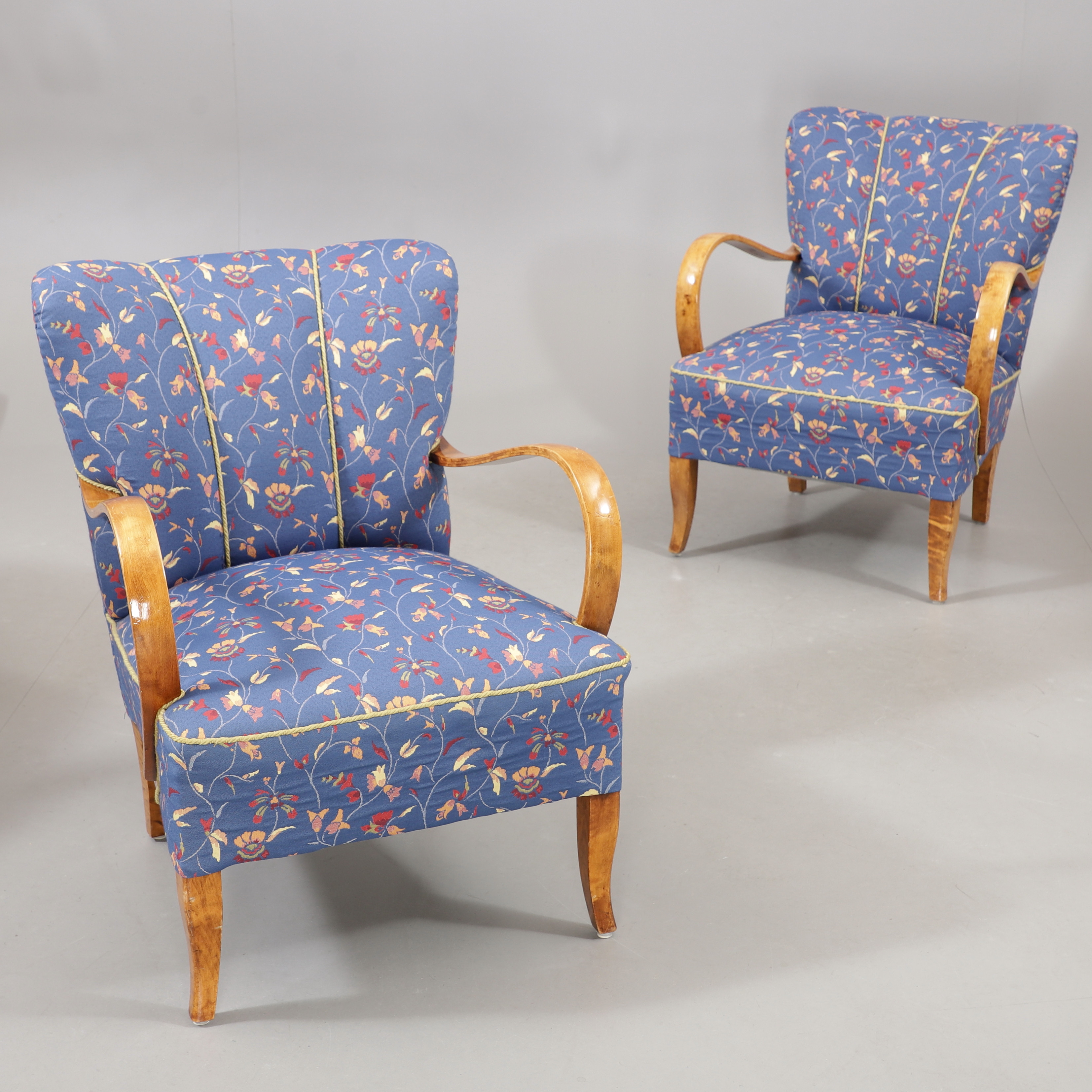 FÅTÖLJER, 1 par, björk, Swedish Modern, 1940-tal.