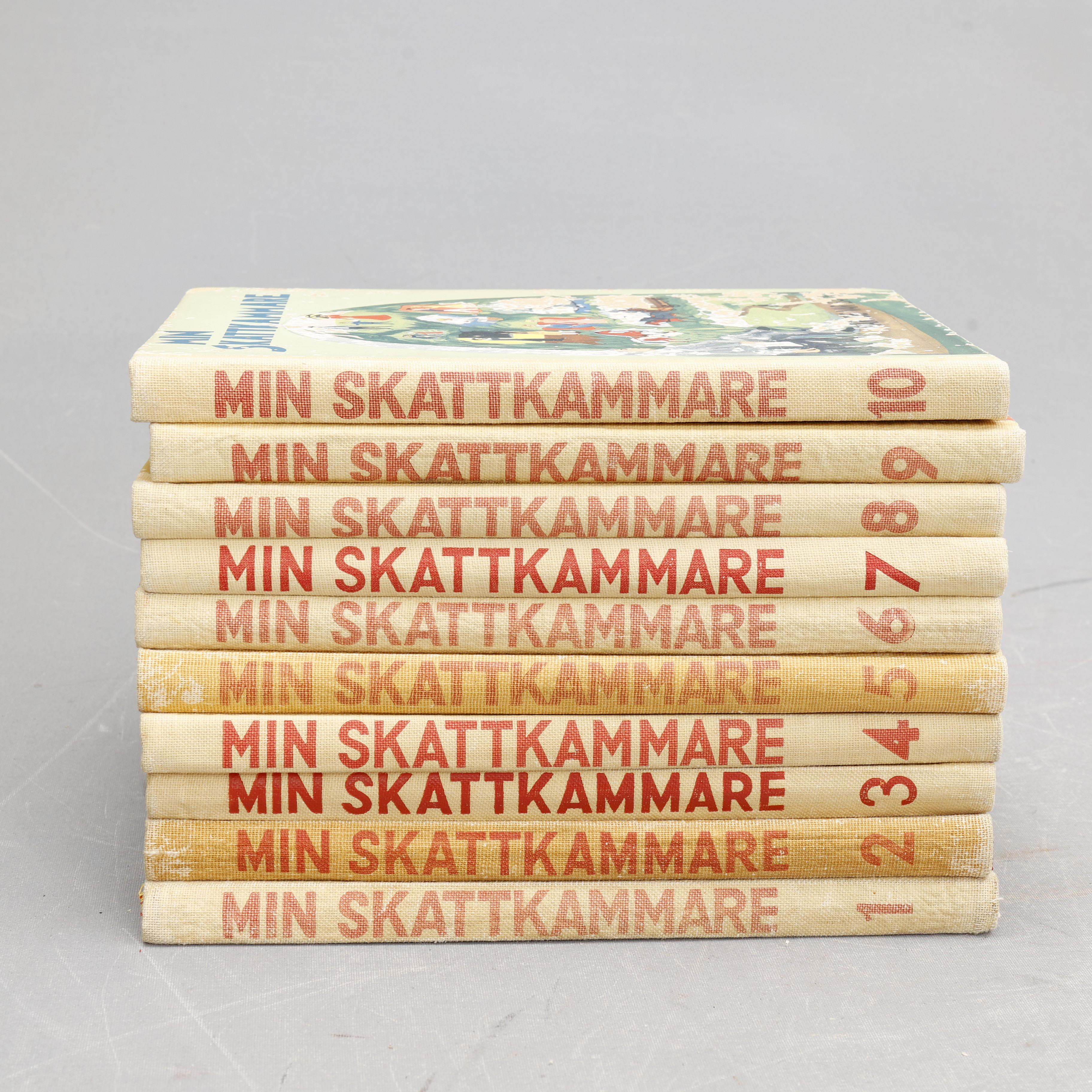 BÖCKER, 10 stycken, " Min skattkammare ", 1950-tal.