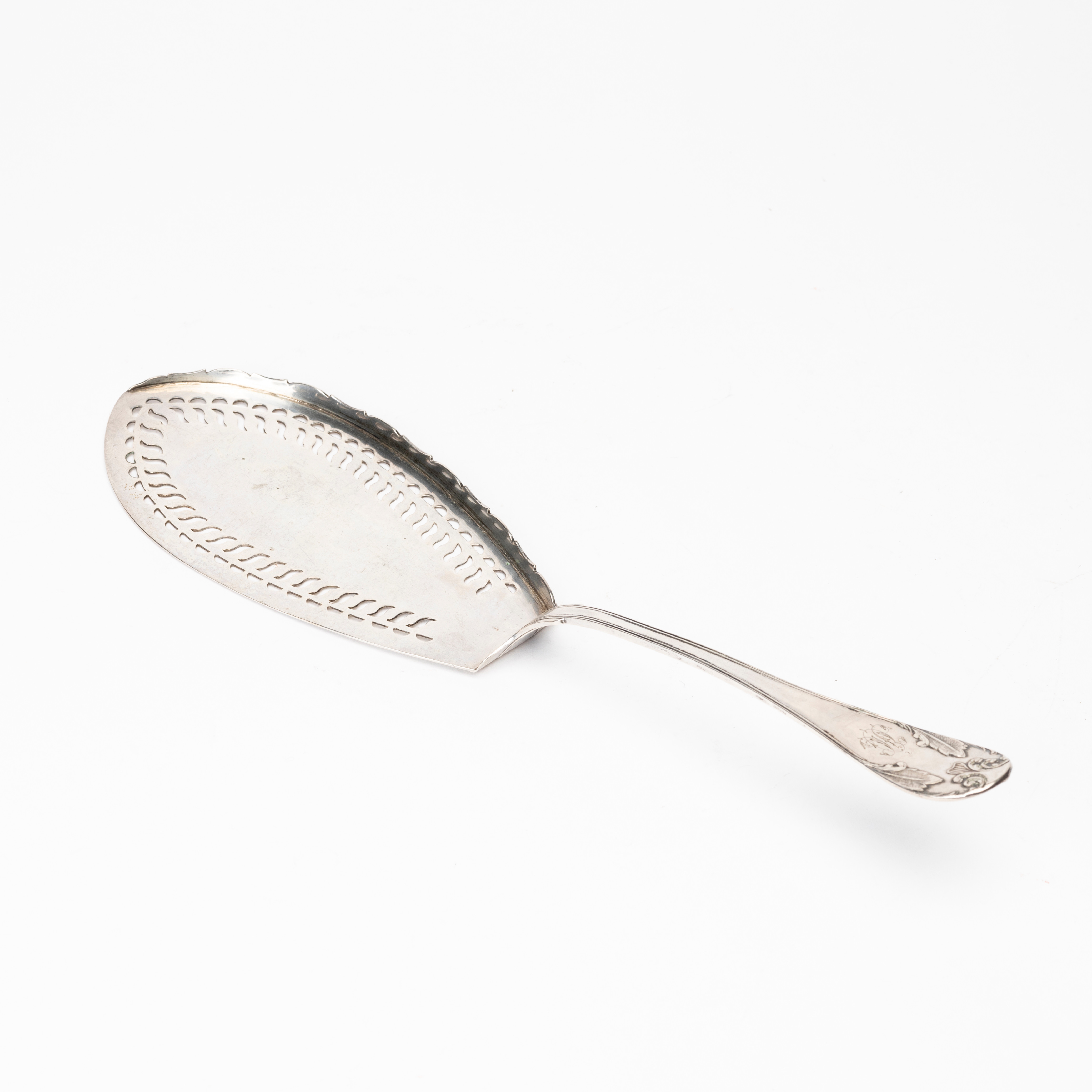 JOACHIM FLODIN. Fiskspade, silver, fransk lilja, Stockholm, 1818.