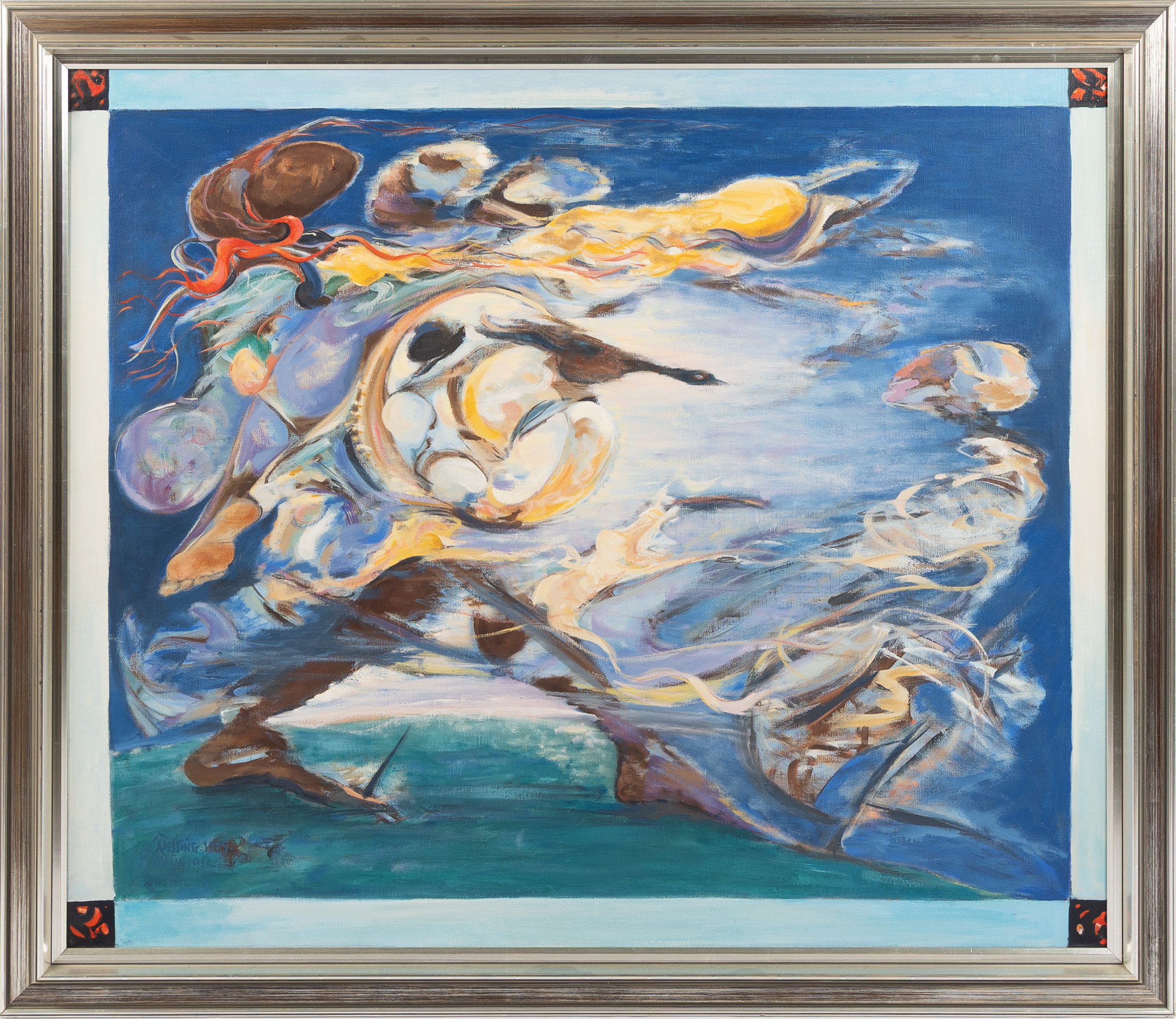 JAN QUINTUS TELTING (1931-2003). Komposition, olja på duk.