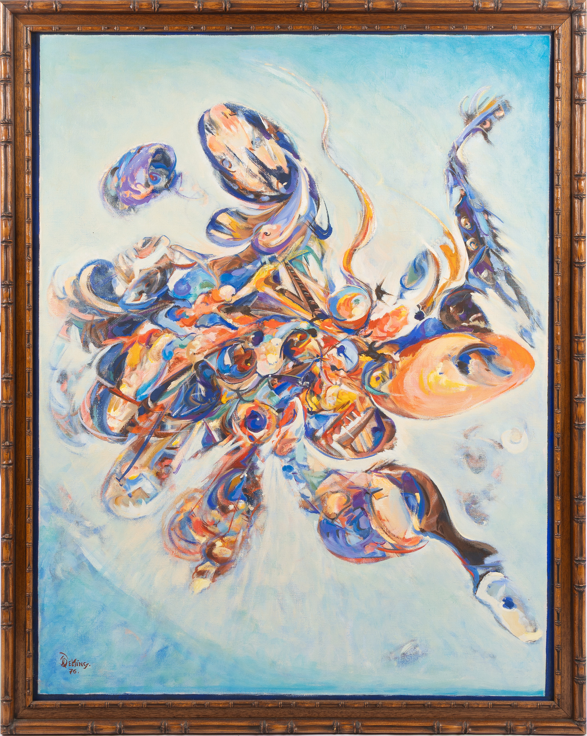 JAN QUINTUS TELTING (1931-2003). "Opus II", olja på duk.