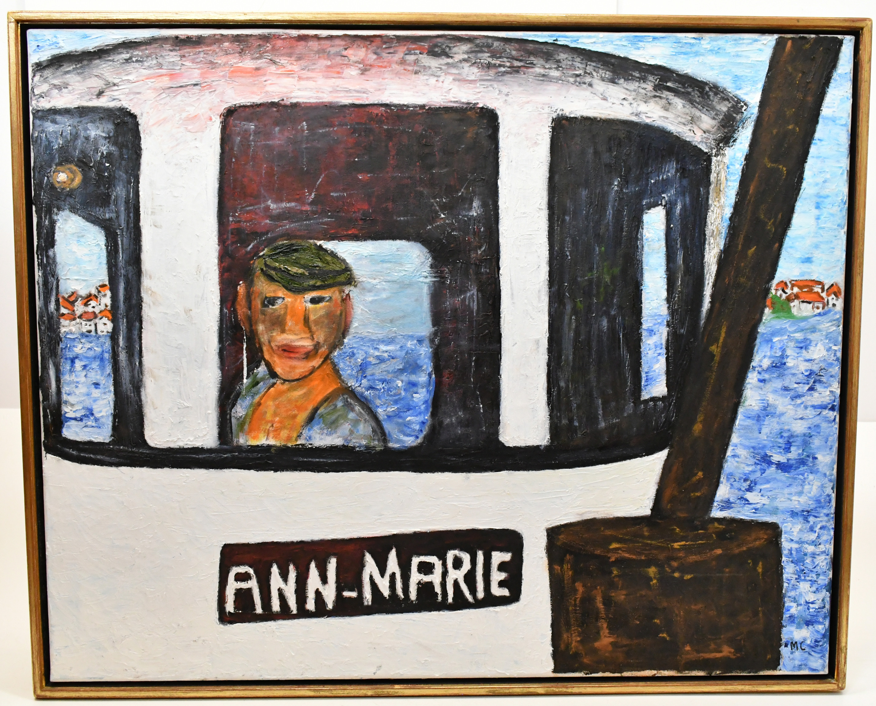 OIDENTIFIERAD KONSTNÄR. Skutan Ann-Marie. Olja på duk.