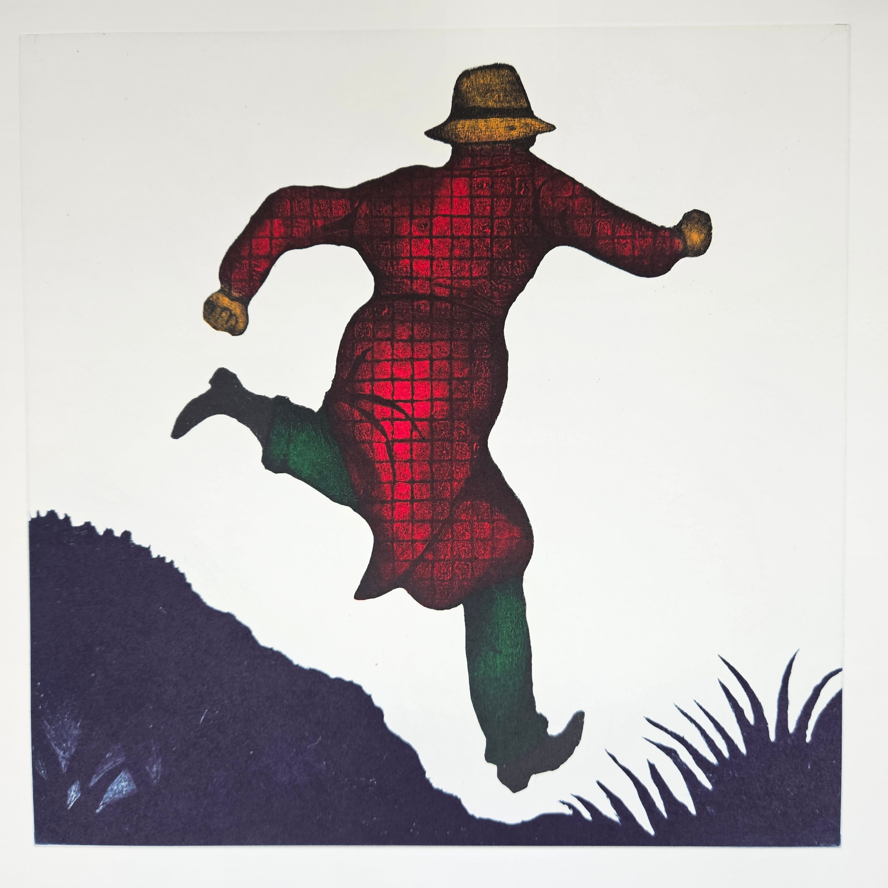 JAN HÅFSTRÖM. "Walker's Escape". Färgetsning, A.P. signerad J Håfström och daterad 2022.
