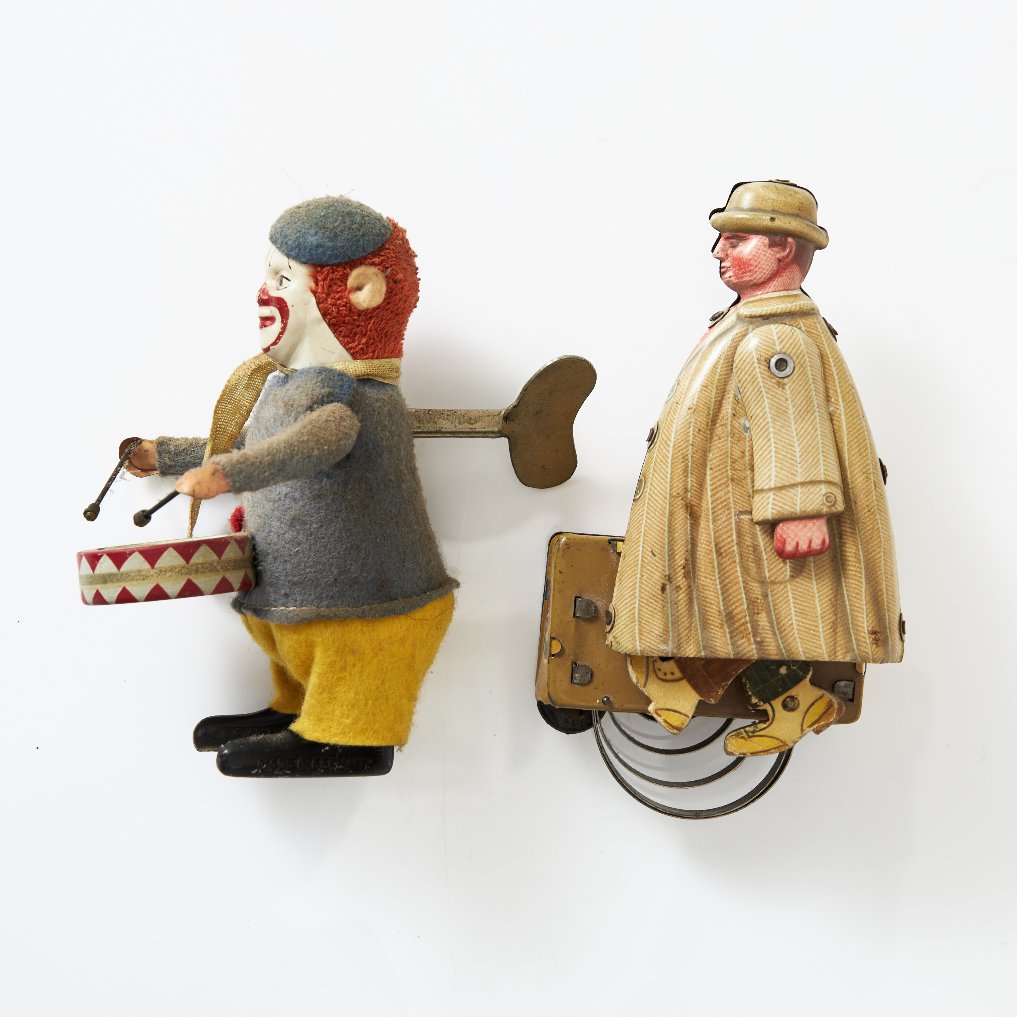 PLÅTLEKSAKER, 2 st, Fritz Voigt och Schuco, 1900-tal.