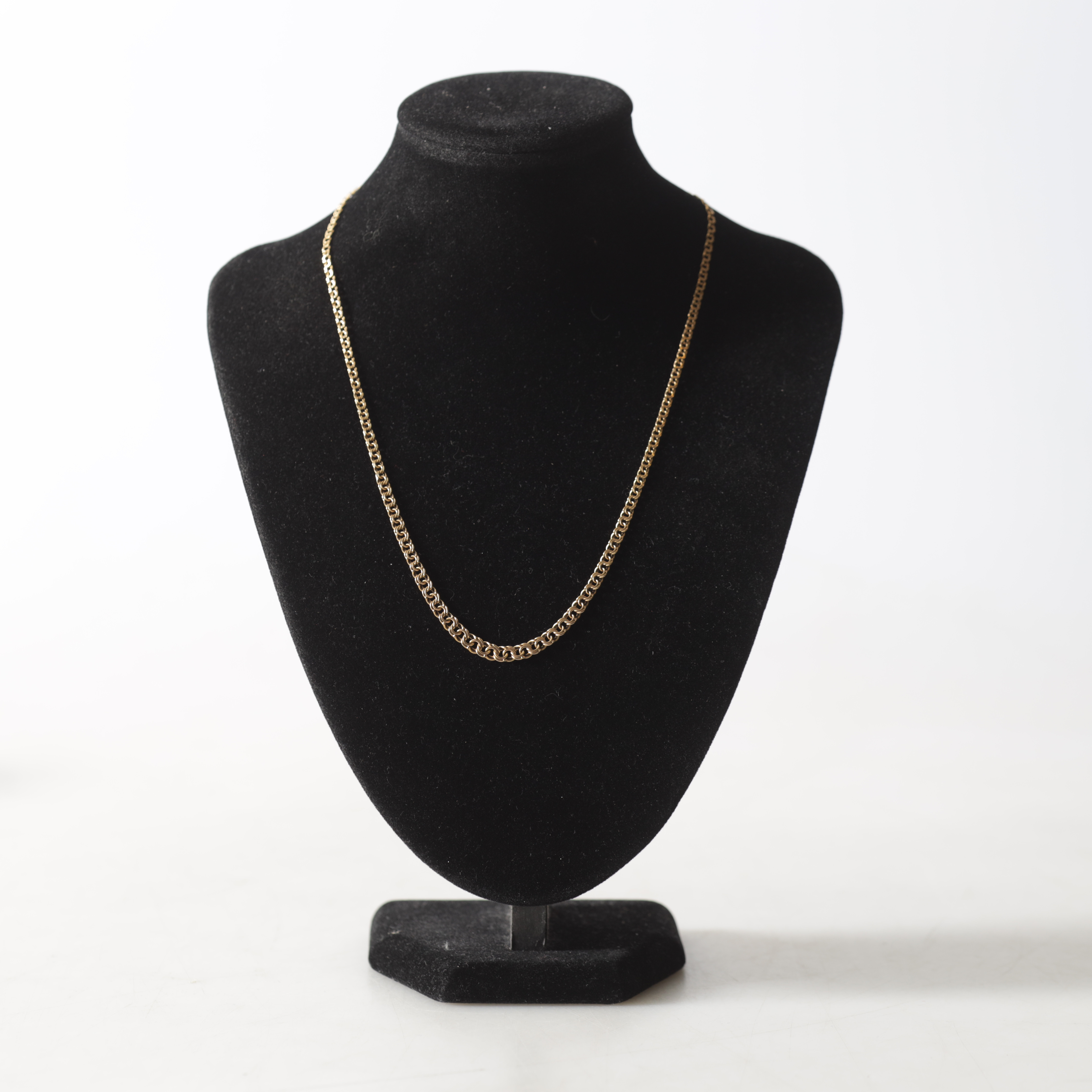 COLLIER, 18K guld, doserad bismarck-länk, Segir Aktiebolag, Köping, 1961. Totalvikt ca 6,8 gram.
