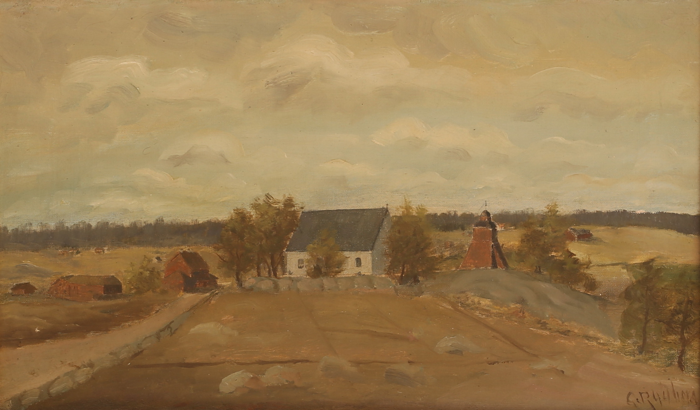 GUSTAF RYDBERG. Olja på duk, signerad.