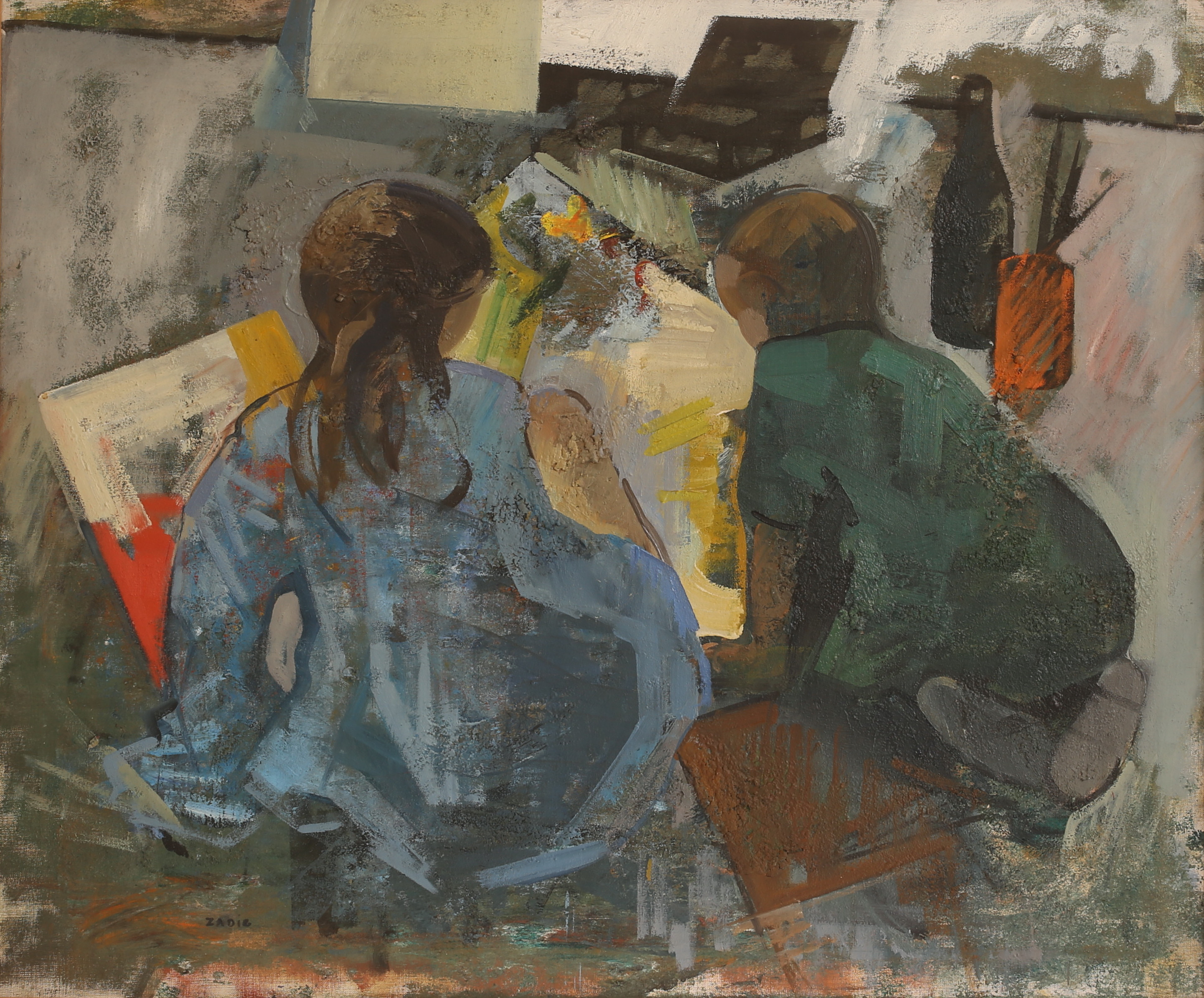 JACQUES ZADIG. Olja på duk, signerad.