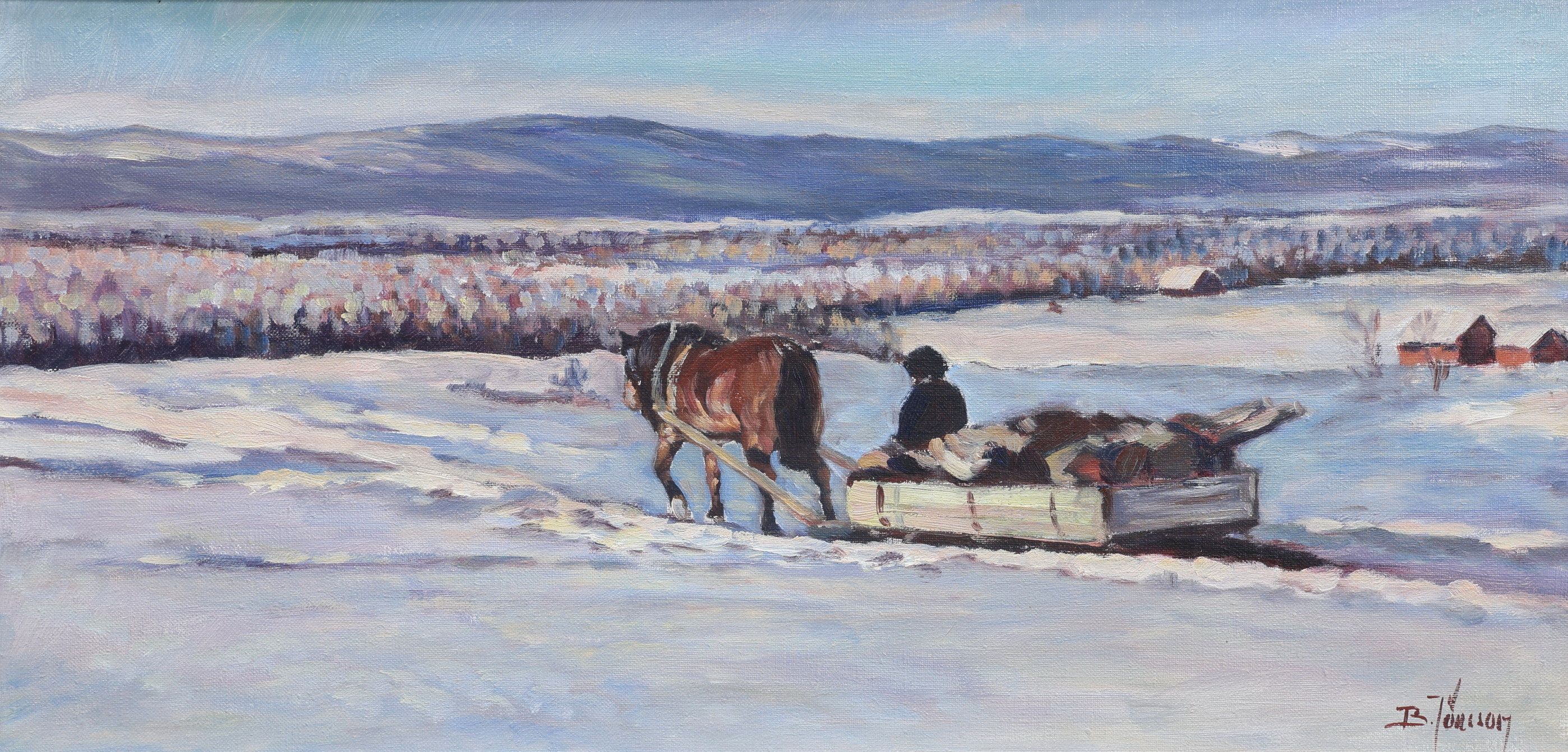 BROR JÖNSSON. Olja på duk, signerad.