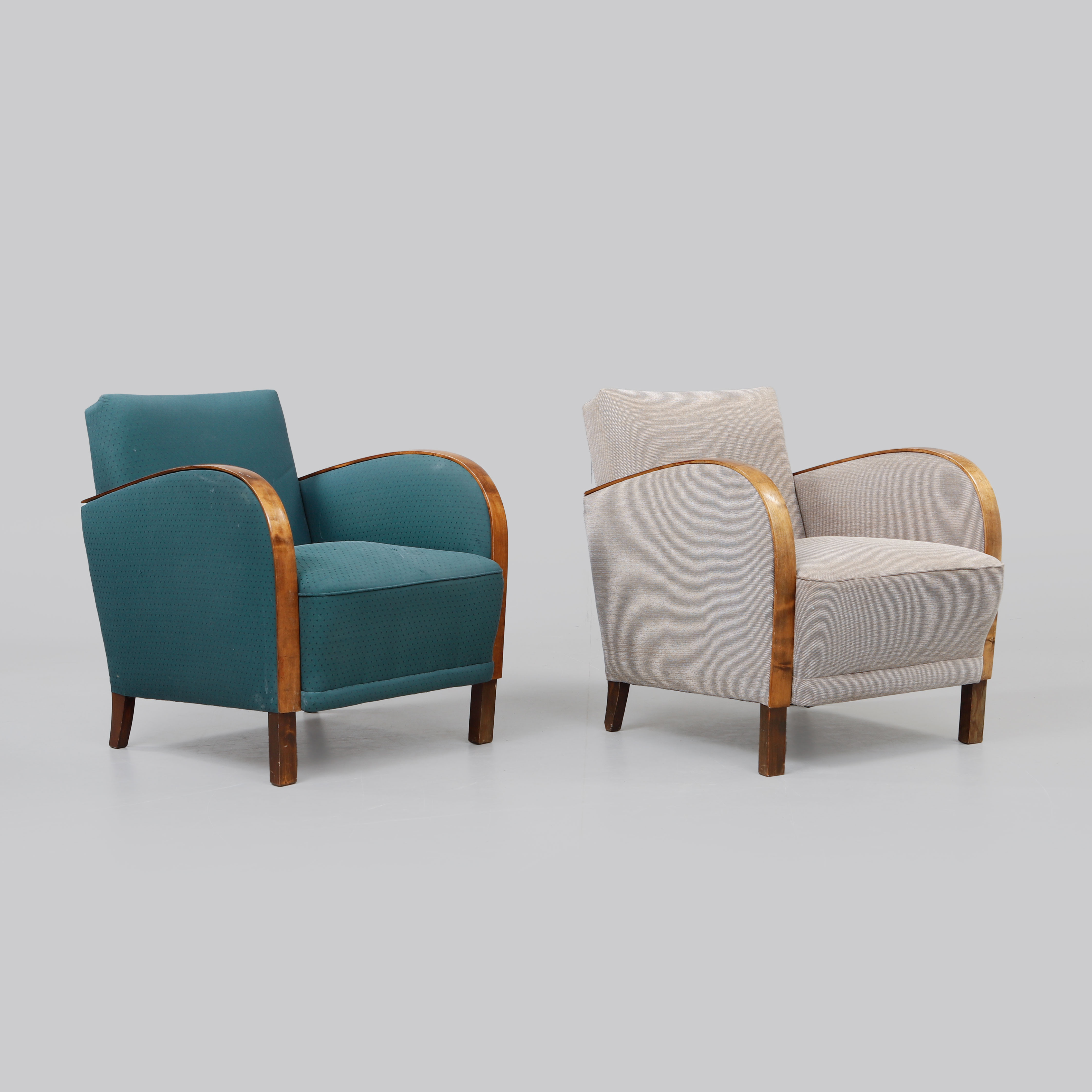 FÅTÖLJER, 2 st, Art deco, 1920/30-tal.