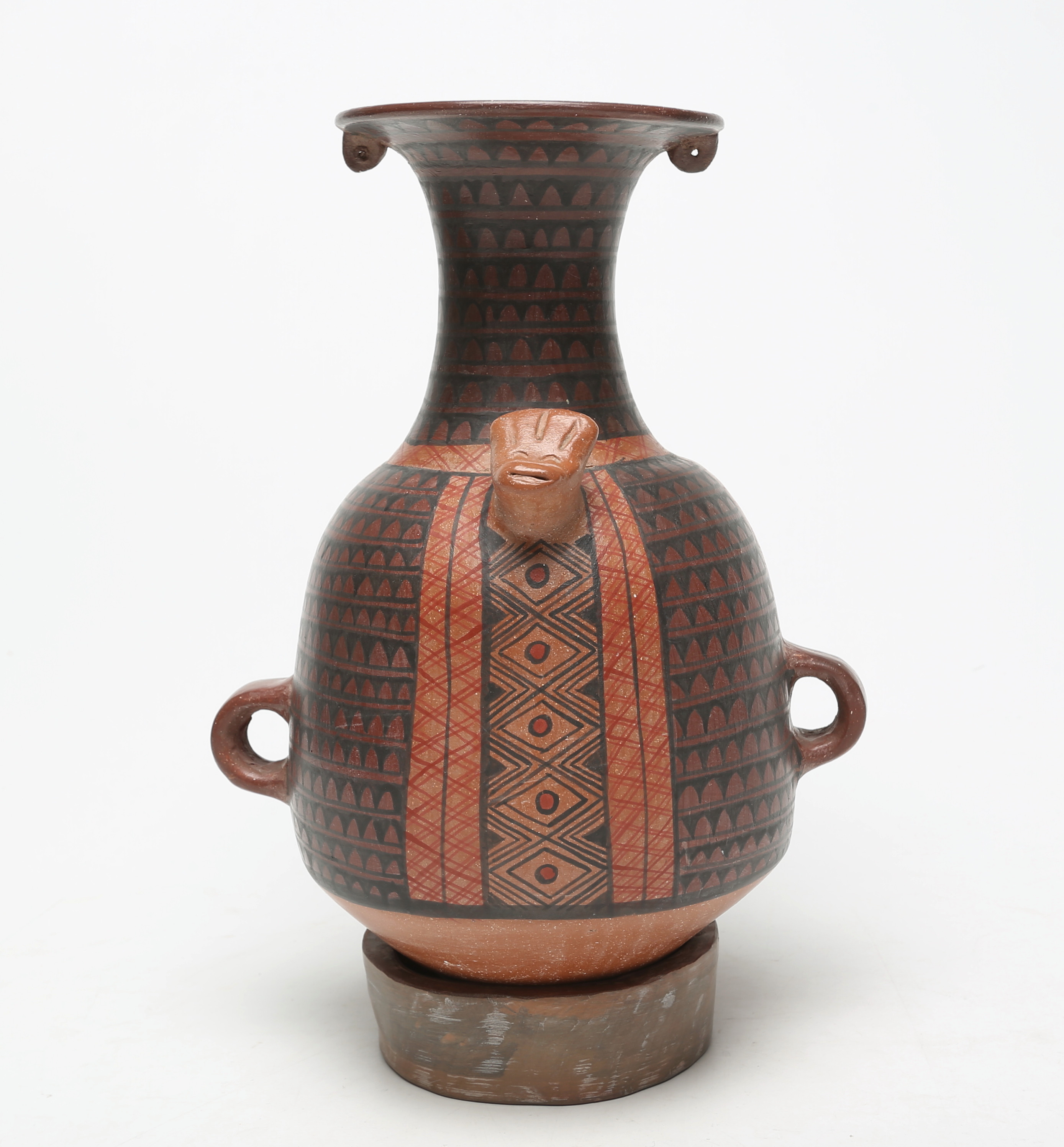 VAS, på KERAMIKRING, sannolikt Sydamerika, modern.