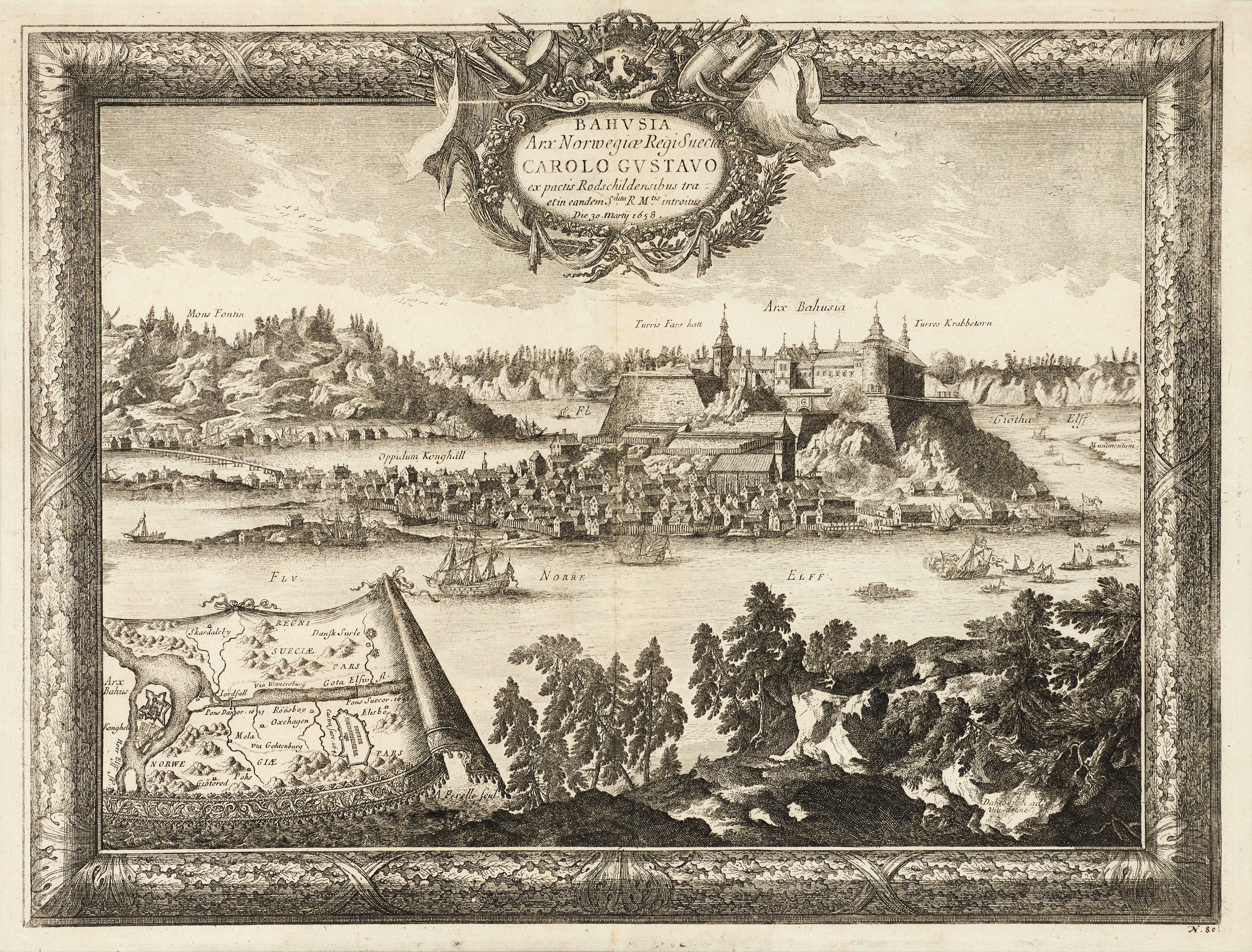 KOPPARGRAVYR, Bohus fästning, Adam Perelle, 1600-tal.