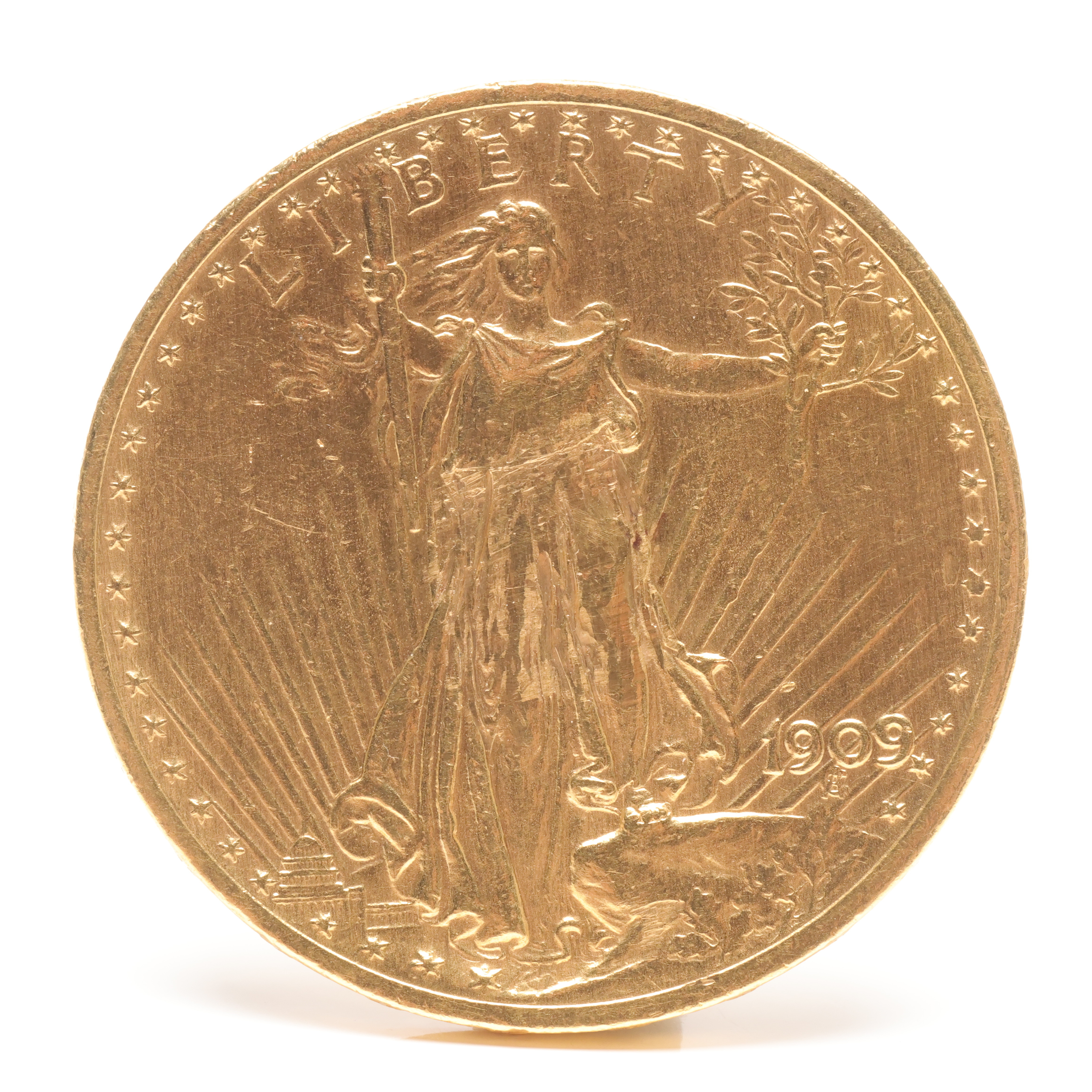 GULDMYNT, 20 dollar, USA, 1909, Vikt 33,3 gram.