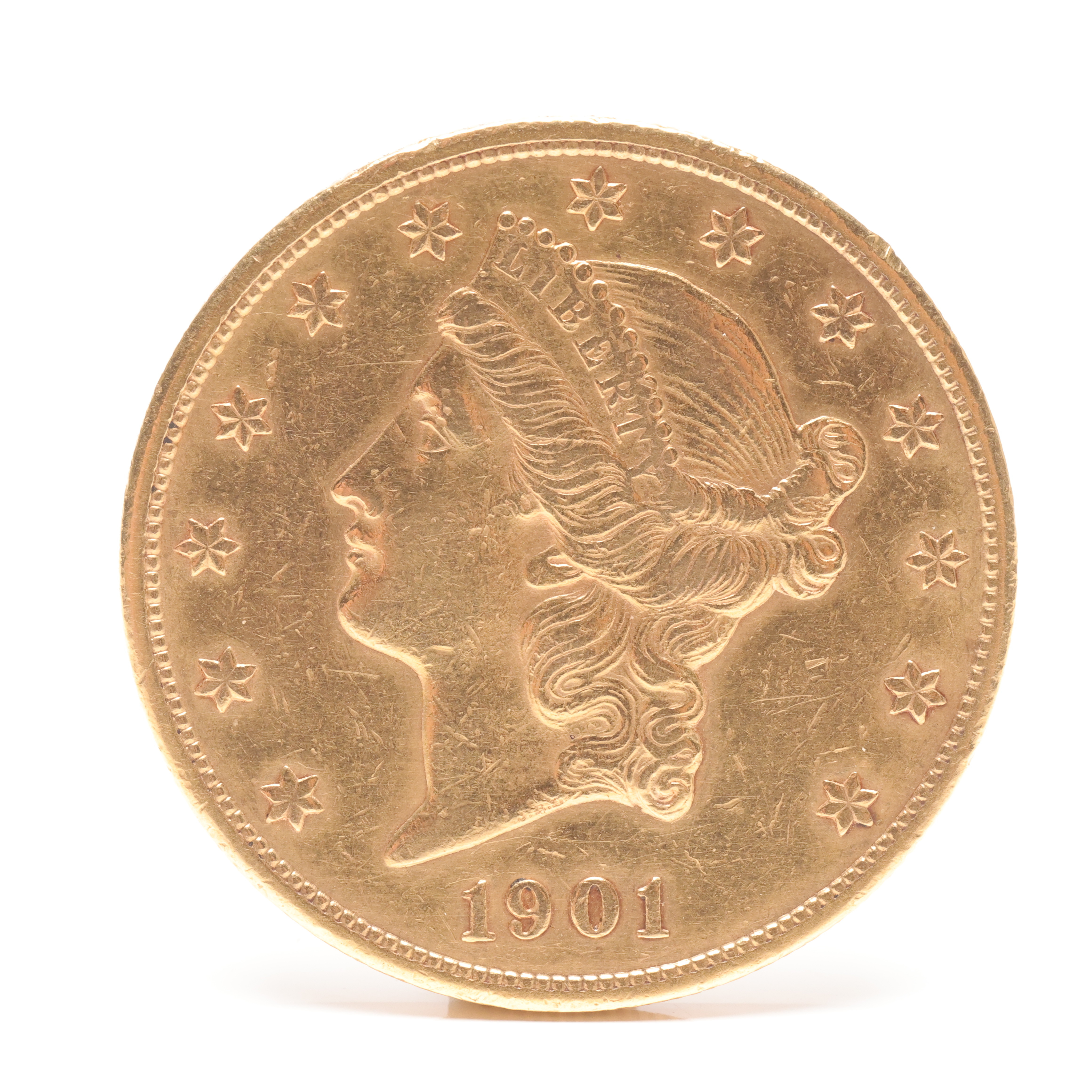 GULDMYNT, 20 dollar, USA, 1901, Vikt 33,3 gram.