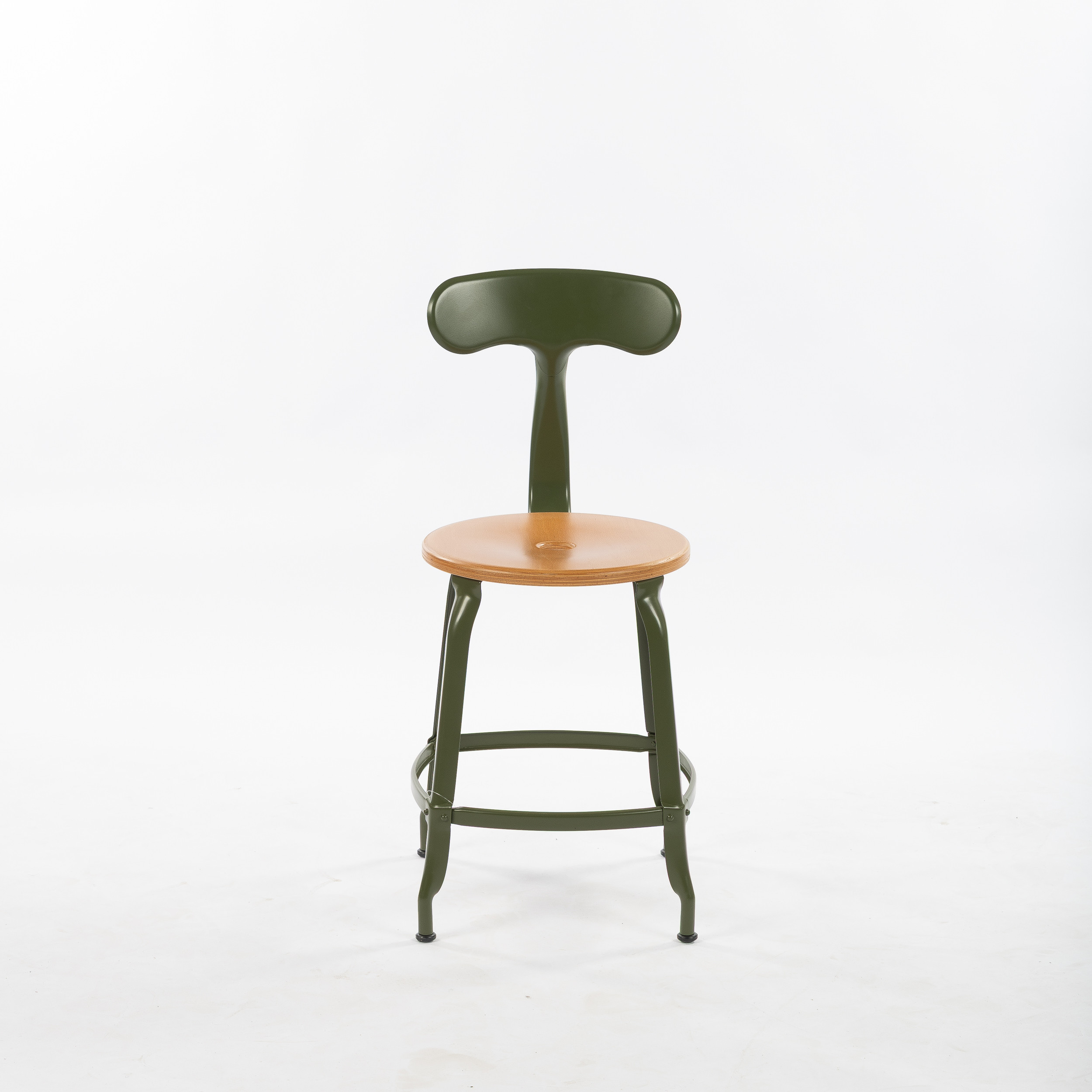 CHAISES NICOLLES, Frankrike. Stol i mossgrön lackerat stål, samtida.