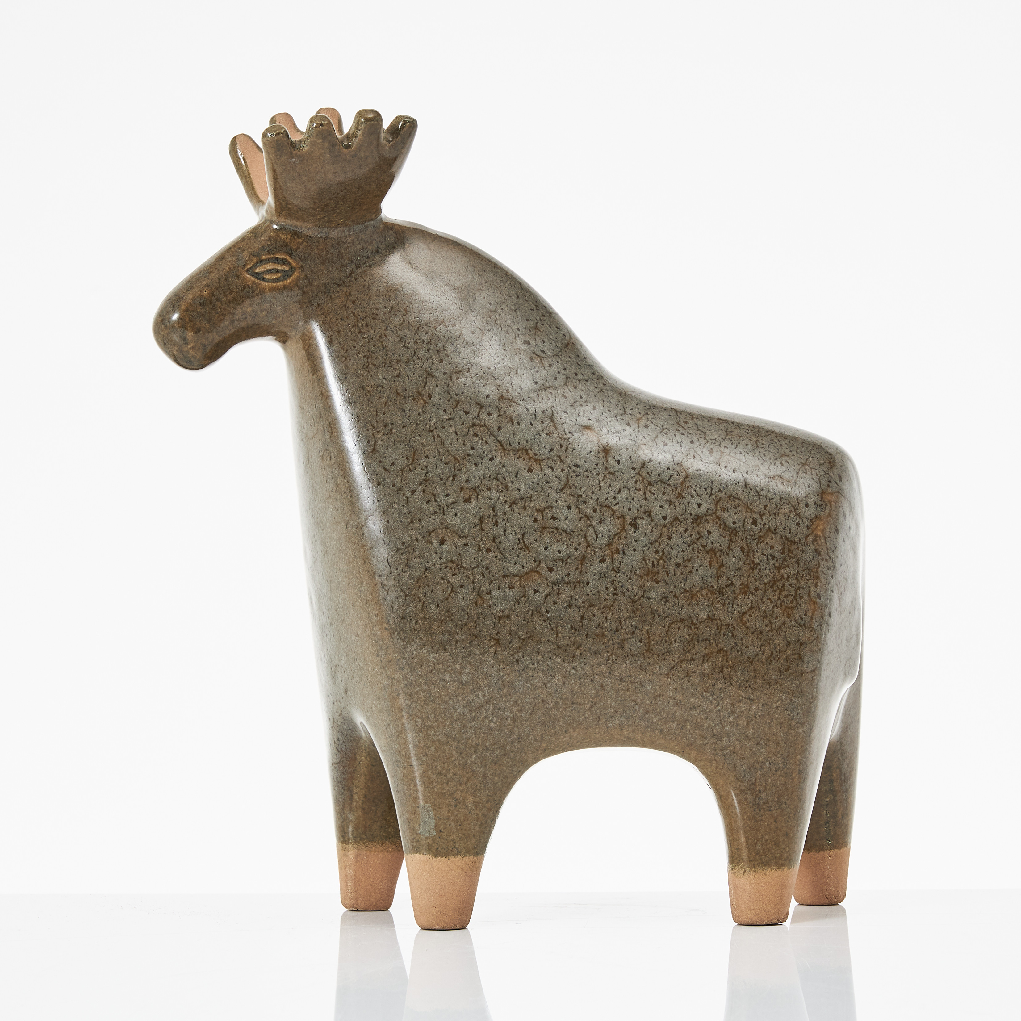 LISA LARSON. Figurin, "Älg", ur serien "Stora Zoo", Gustavsberg.