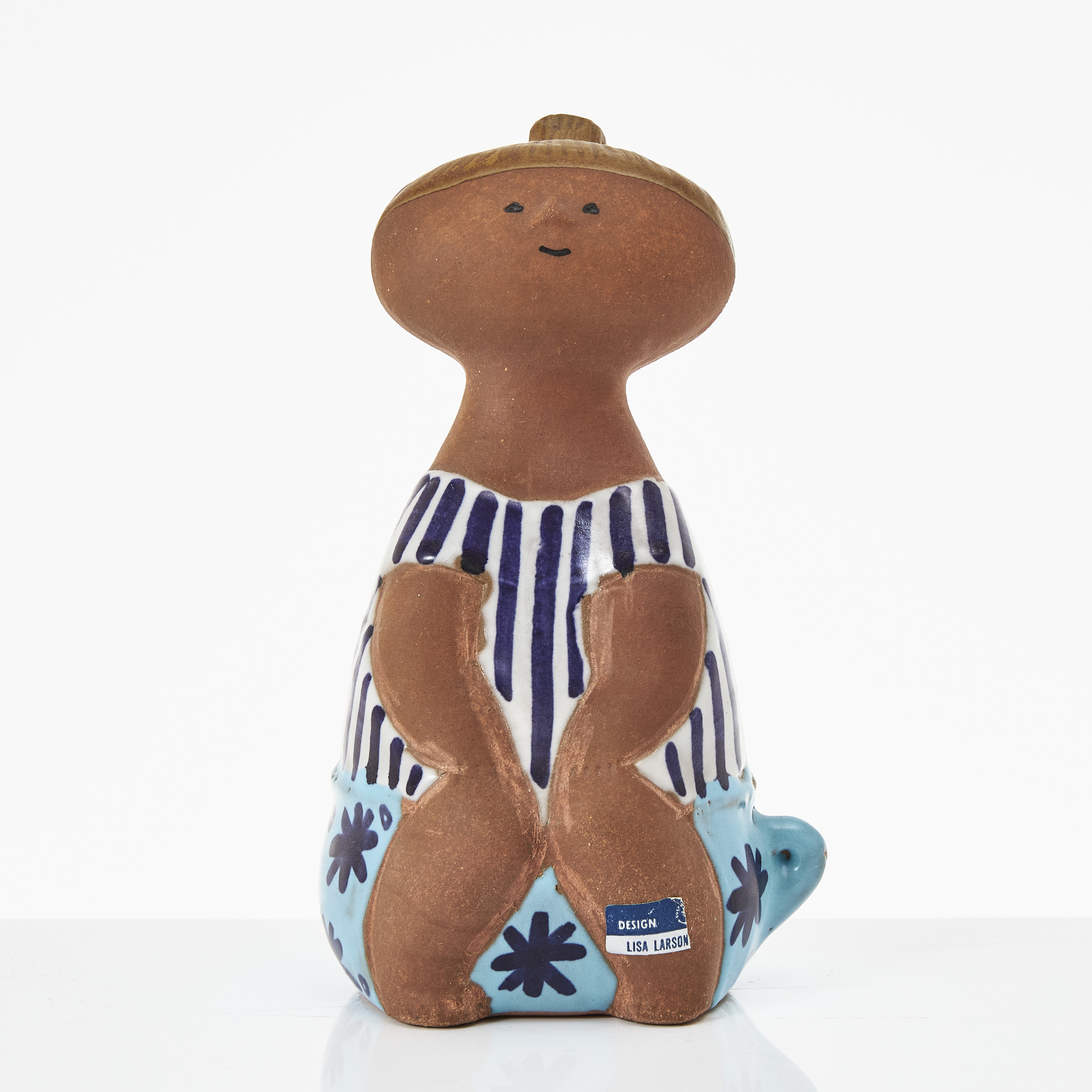 LISA LARSON. "Lotta", figurin, glaserat stengods, signerad Lisa L, Gustavsberg.