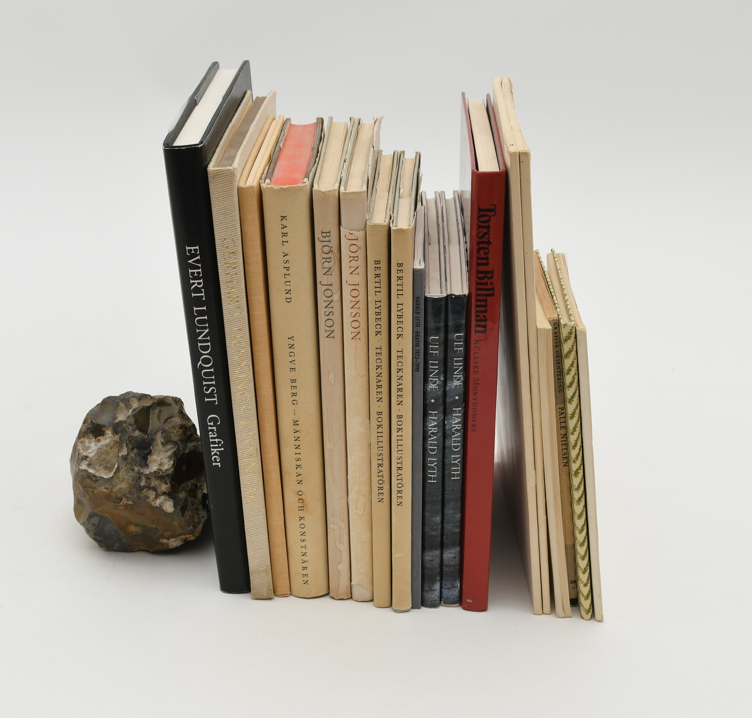 Böcker om grafiker. Billman, Lyth, Jonson, Lybeck. m.fl. 19 Volymer.