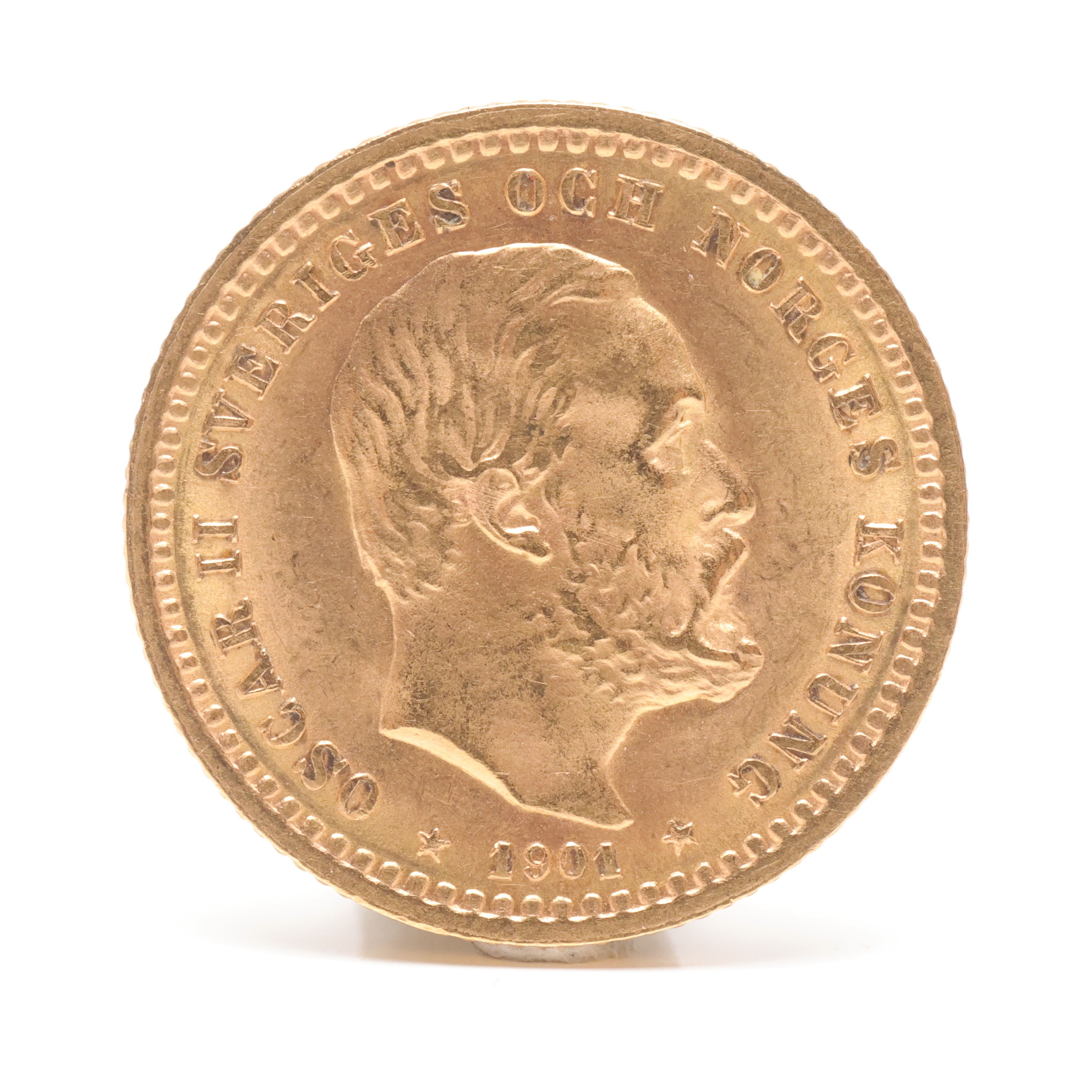 MYNT, guld, 5 kronor, Oscar II 1901.