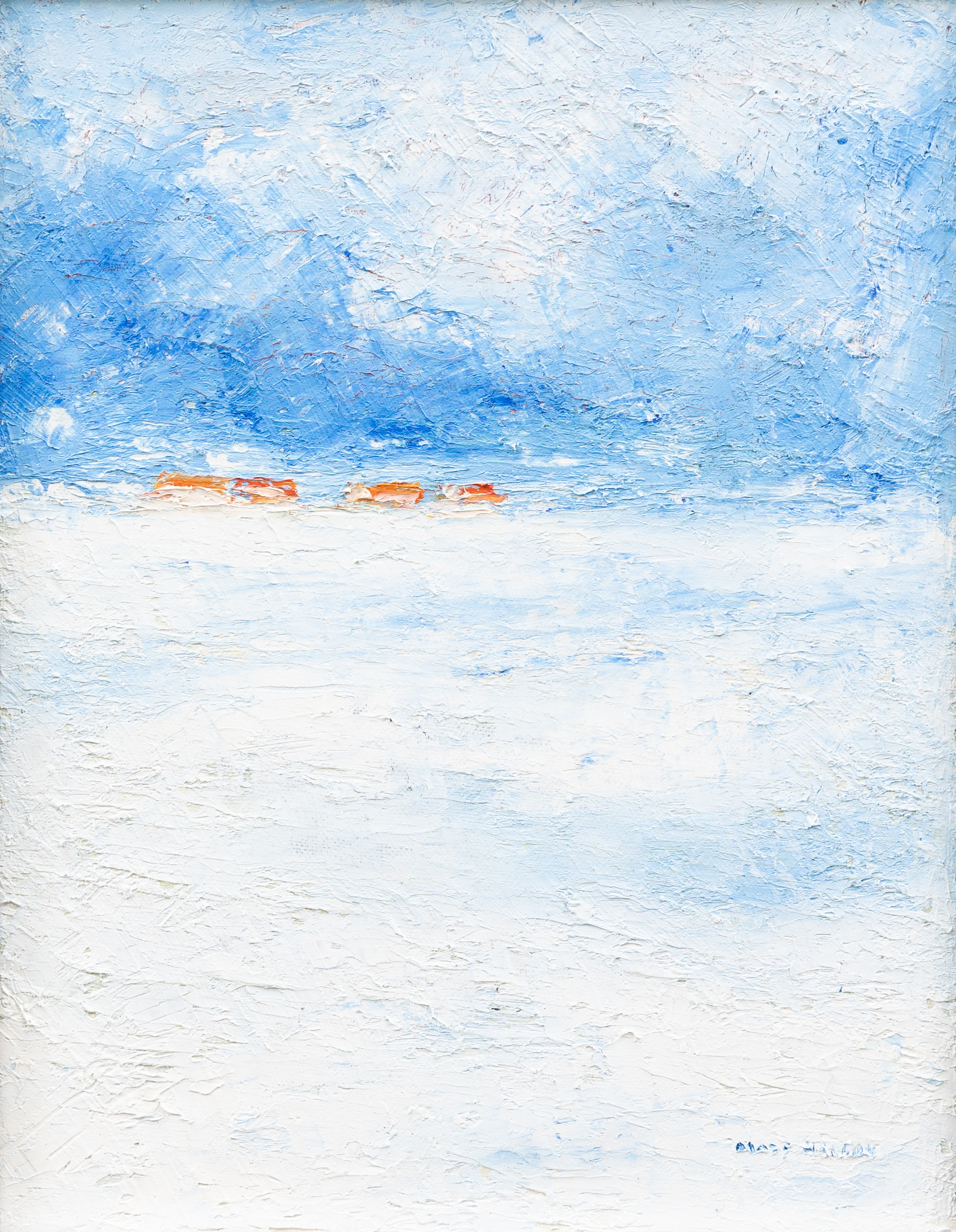 MATS HALEBY (FÖDD 1950). "Vinterlandskap", olja på duk, signerad.