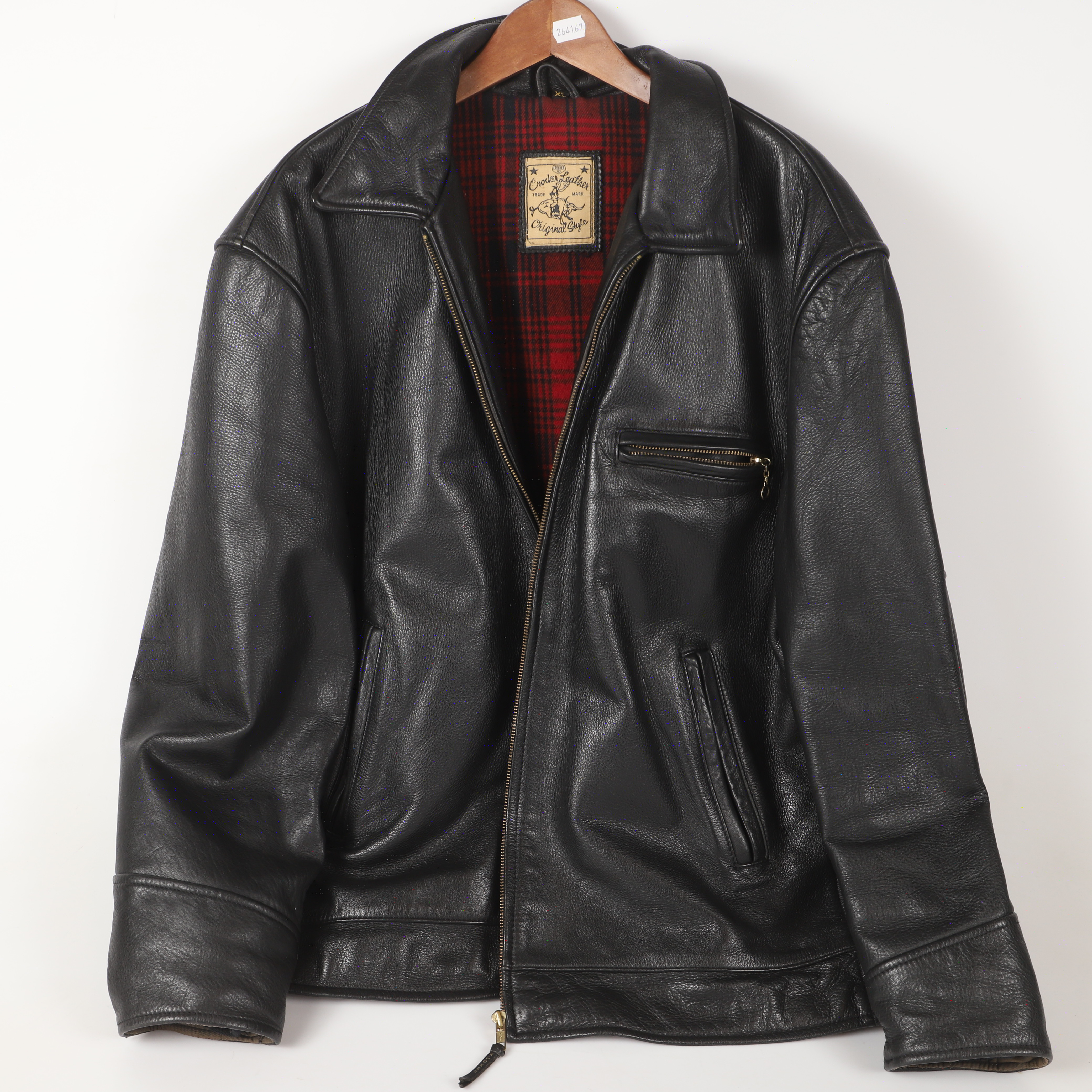 JACKA, herrmodell, svart skinn, Crocker, JC, 1900-talets senare del.