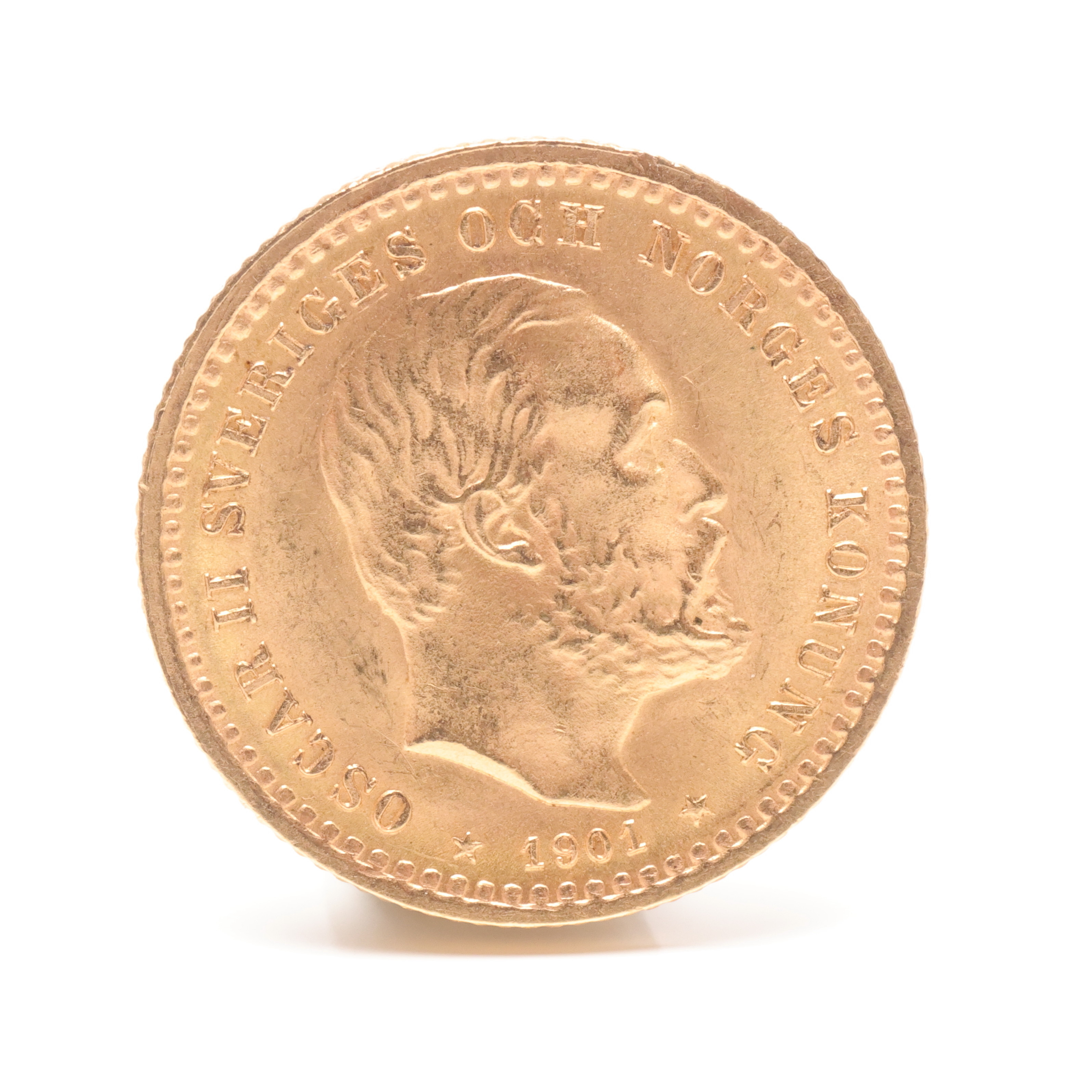 MYNT, guld, 5 kronor, Oscar II 1901.