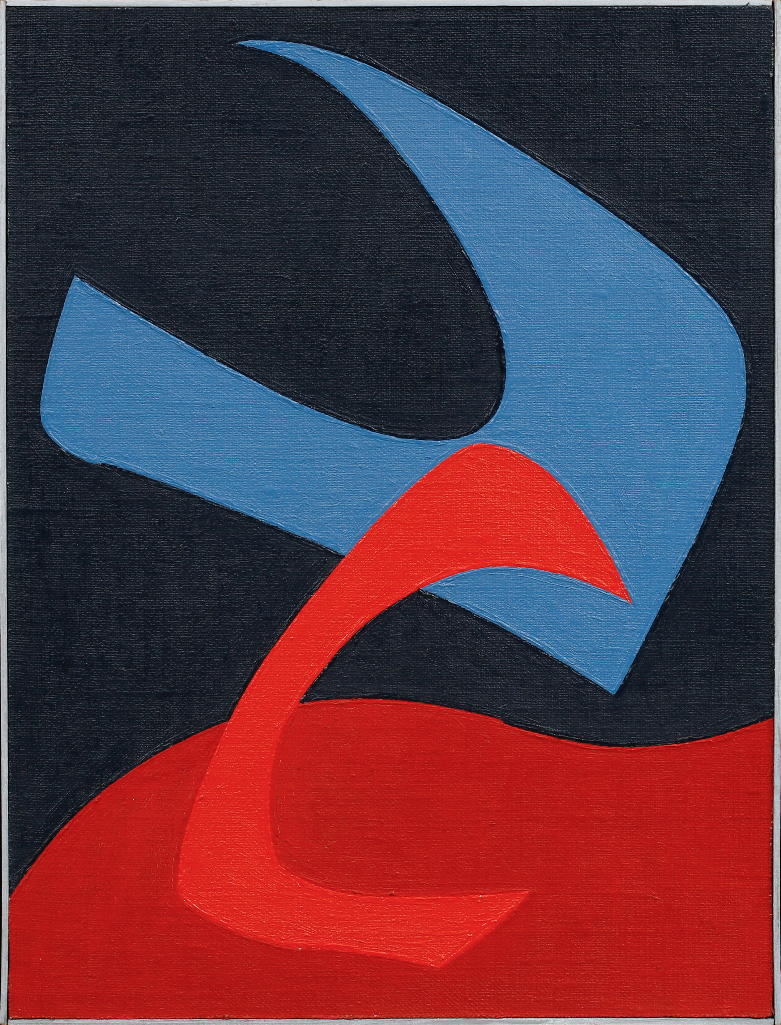 PER-FREDRIK GLOMMÉ. Geometrisk motiv, olja på pannå, signerad samt daterad 88 a´ tergo.