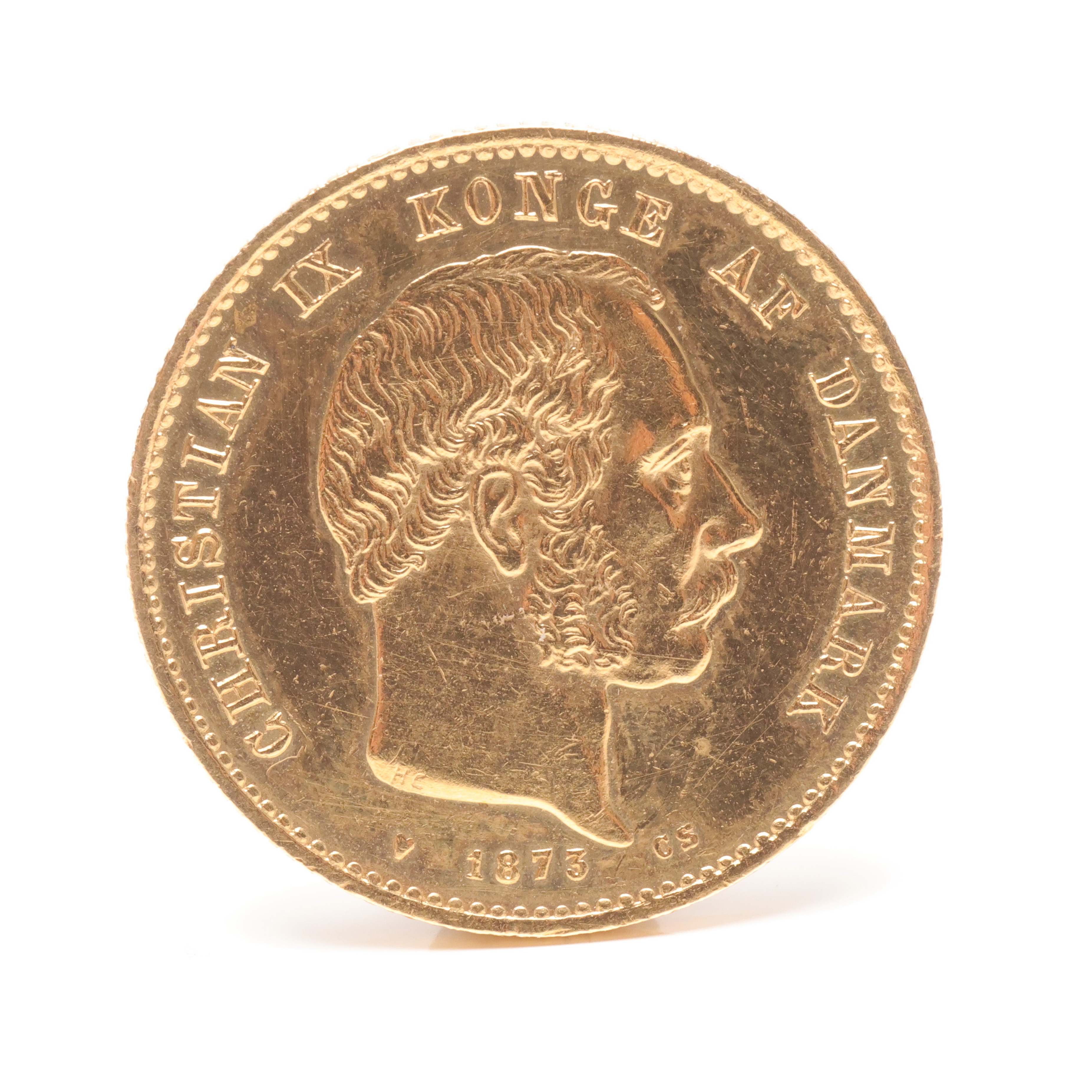 MYNT, guld, 20 kronor, Danmark, 1873.
