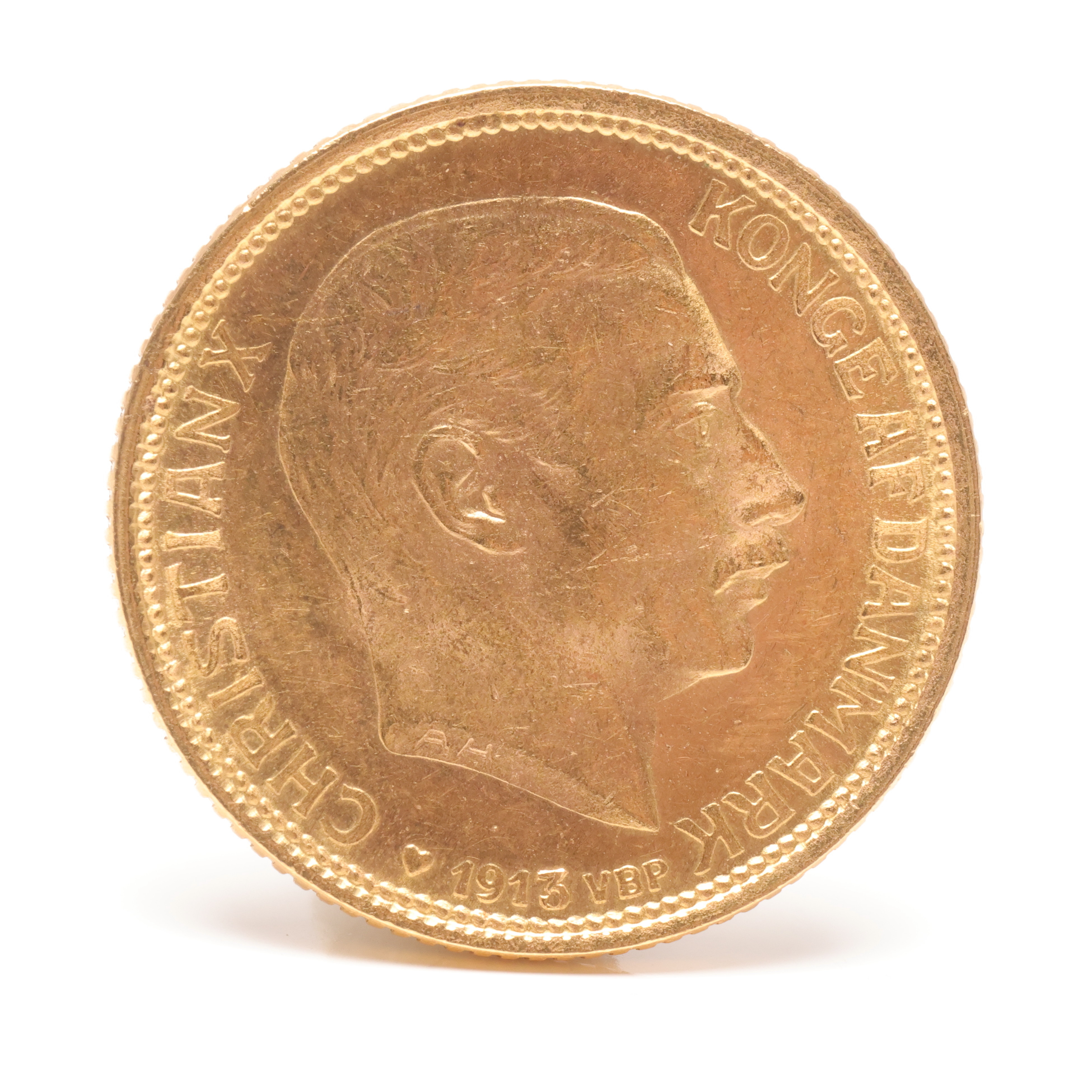 GULDMYNT, 10 kronor, Danmark, Christian IX, 1913.
