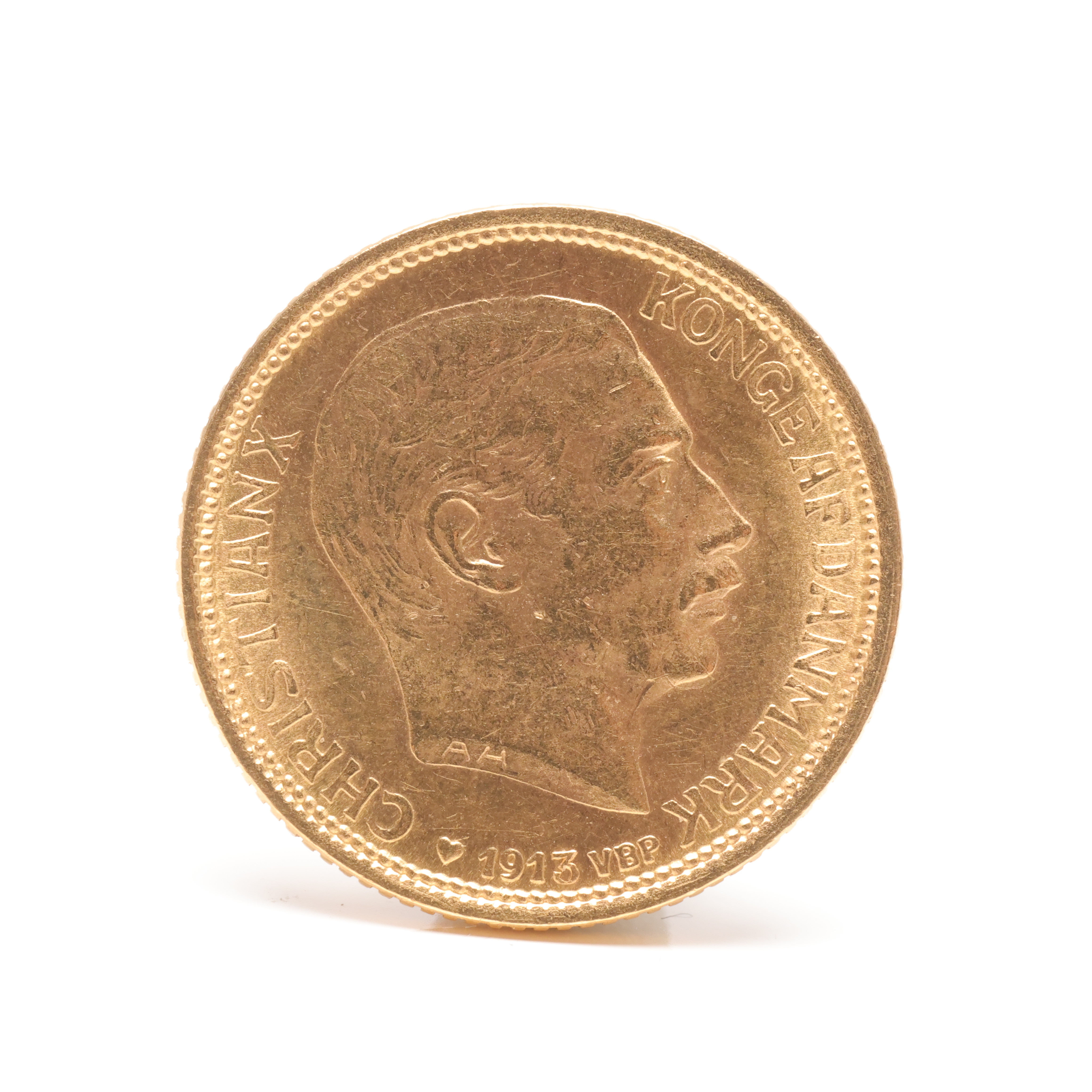 GULDMYNT, 10 kronor, Danmark, Christian IX, 1913.